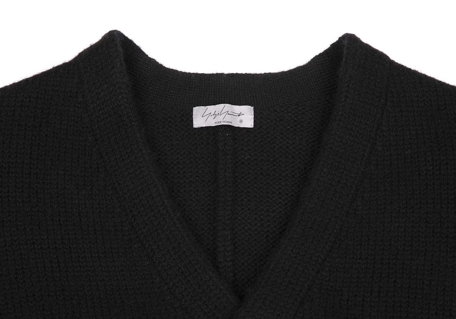 Yohji Yamamoto Yohji Yamamoto Wool Long Cardigan Black 3 Size US L / EU 52-54 / 3 - 3 Thumbnail