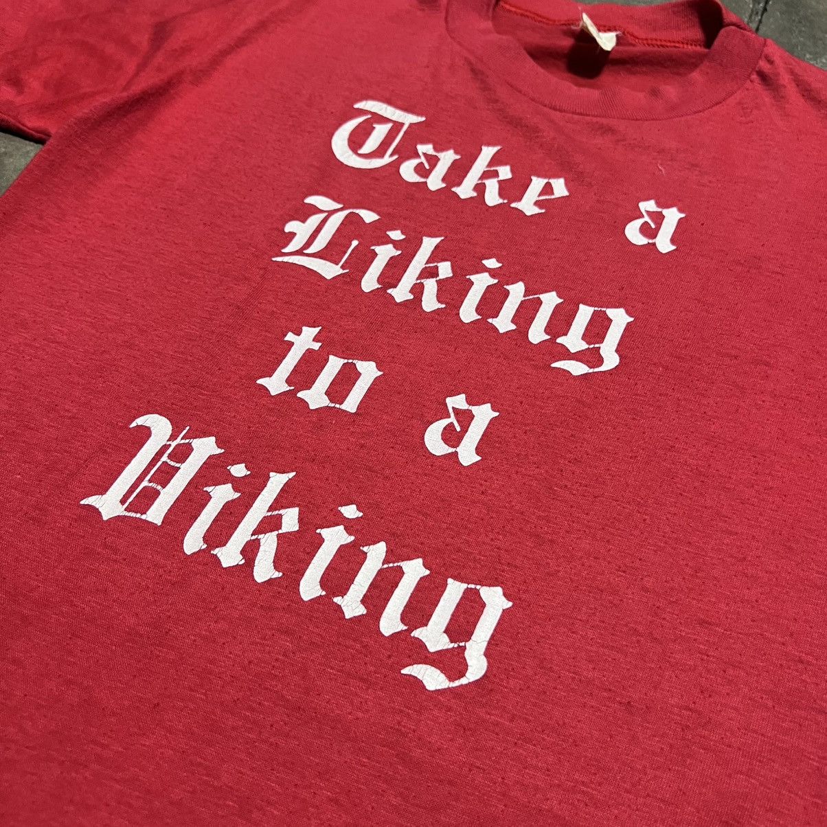 Vintage Vintage 70s 80s Graphic Tee Faded Paper Thin USA Viking Size US M / EU 48-50 / 2 - 4 Thumbnail