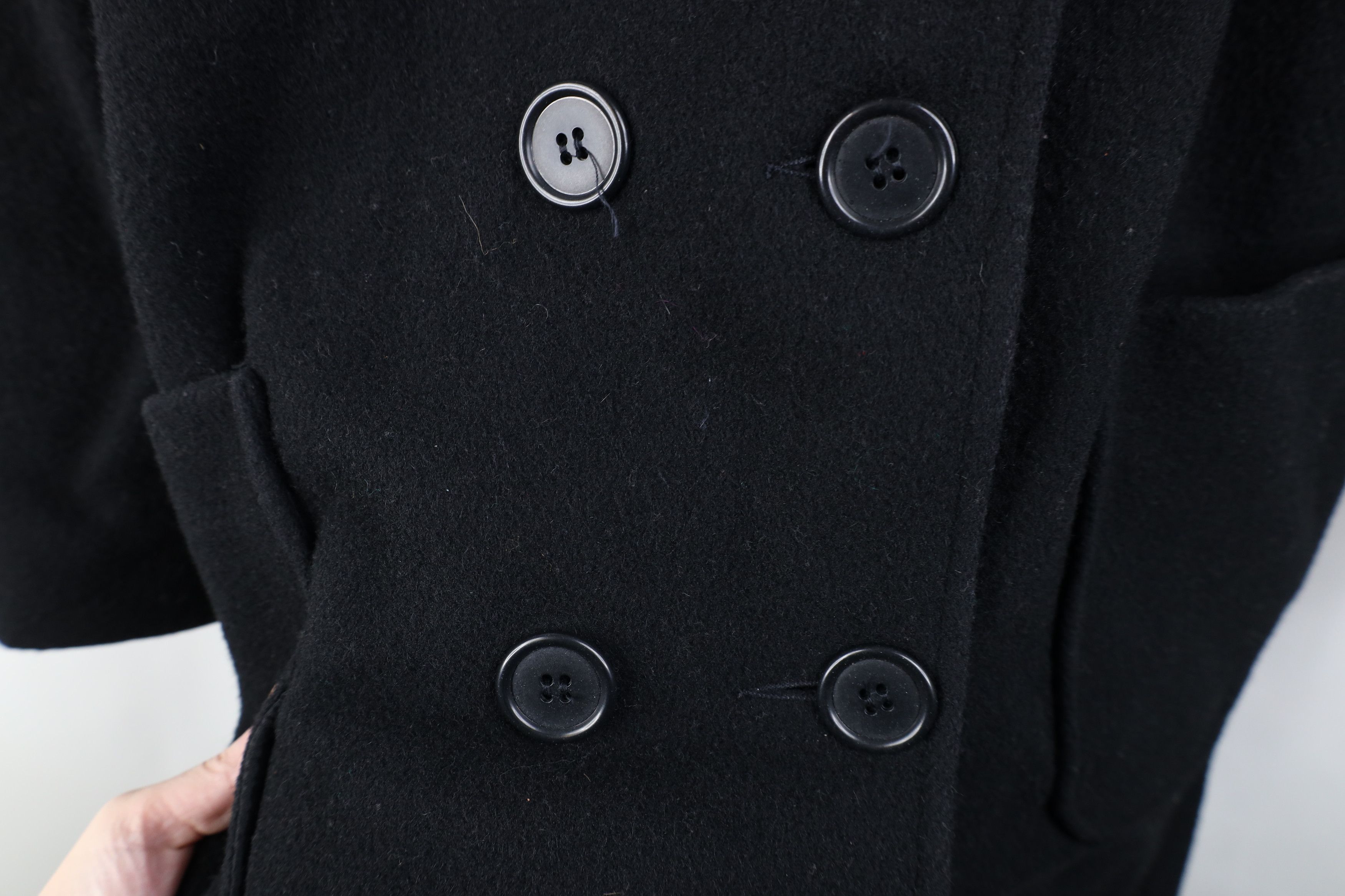 Vintage Vintage 80s 90s Streetwear Trench Coat Jacket Black USA Size L / US 10 / IT 46 - 5 Thumbnail