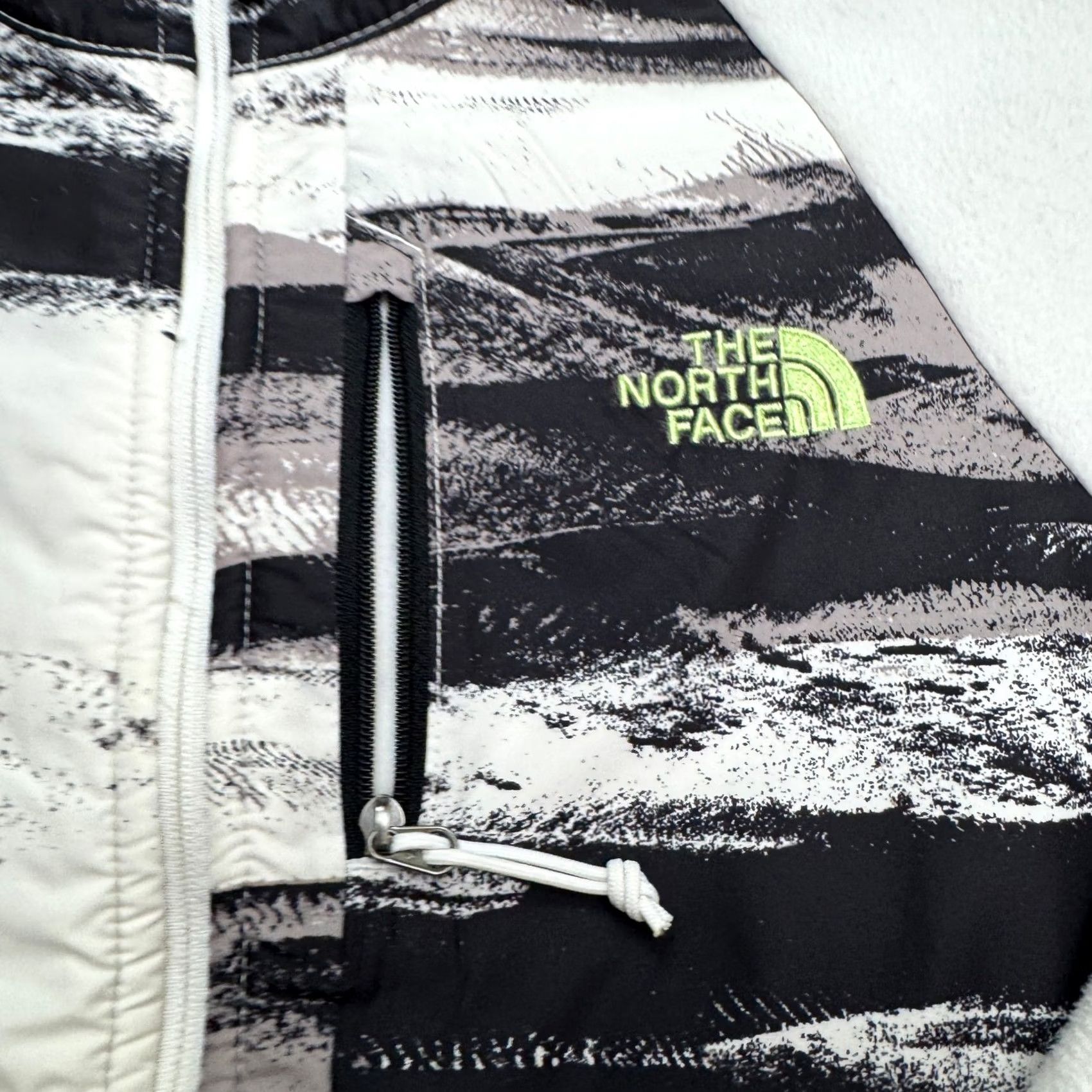 The North Face The North Face Jacket Womens Small Black White BrushStroke Fleece Full Zip Agave Size S / US 4 / IT 40 - 5 Thumbnail