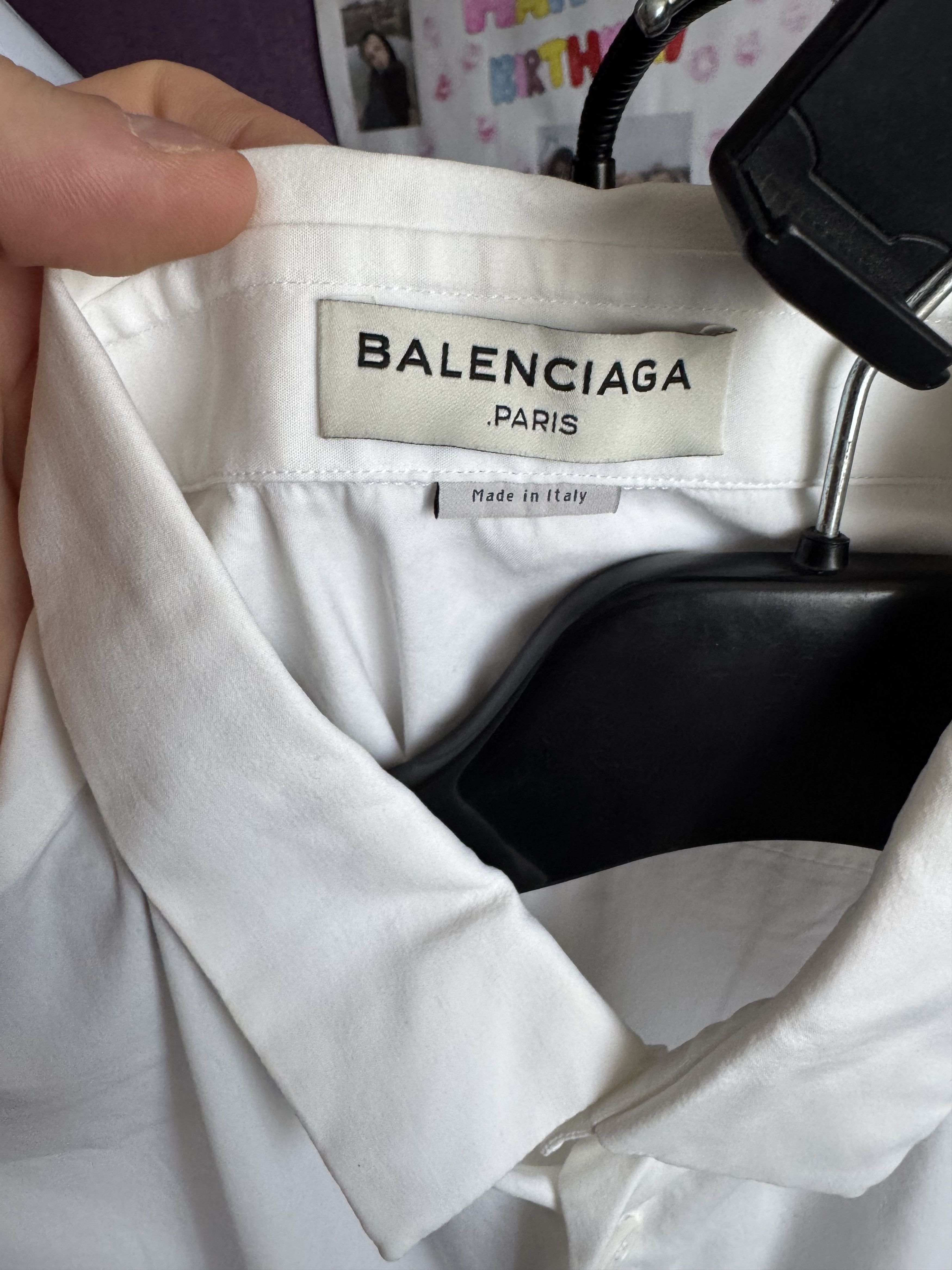 Balenciaga Balenciaga White Italian Cotton Button Shirt Size 42 Size US S / EU 44-46 / 1 - 3 Thumbnail
