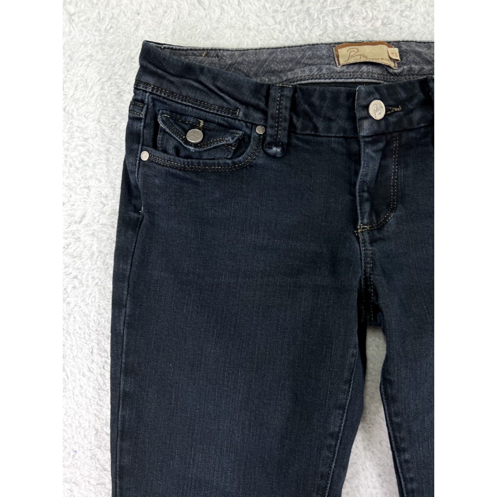 Paige Paige Womens Jeans 27 Blue Denim Bootcut Western 5-Pocket Design Regular Inseam 30 Color Blue Size 27" / US 4 / IT 40 - 7 Thumbnail