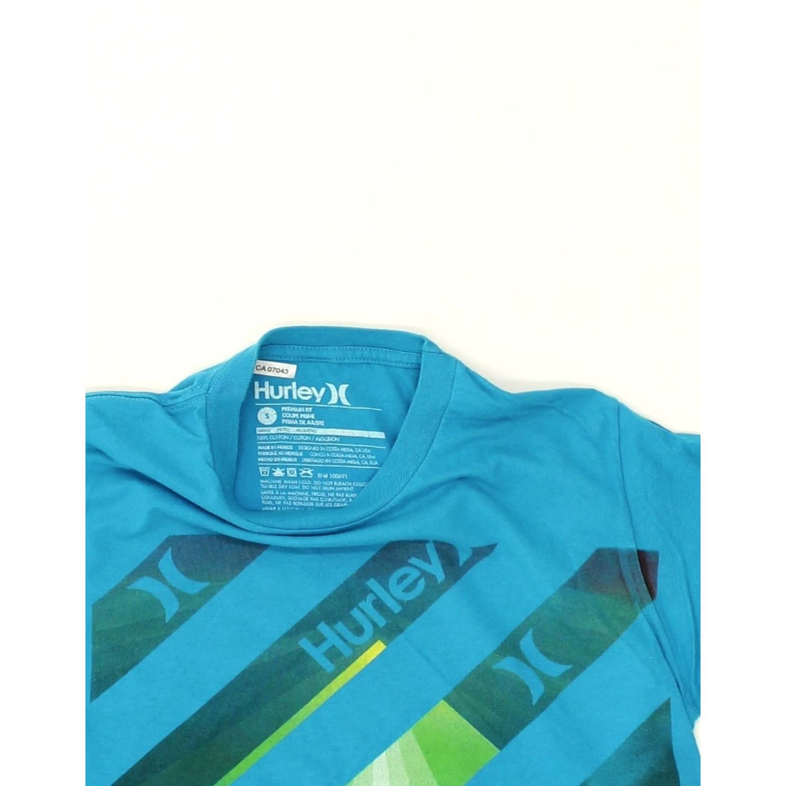Hurley HURLEY Mens Premium Fit Graphic T-Shirt Blue Small Cotton Top Size US S / EU 44-46 / 1 - 3 Thumbnail