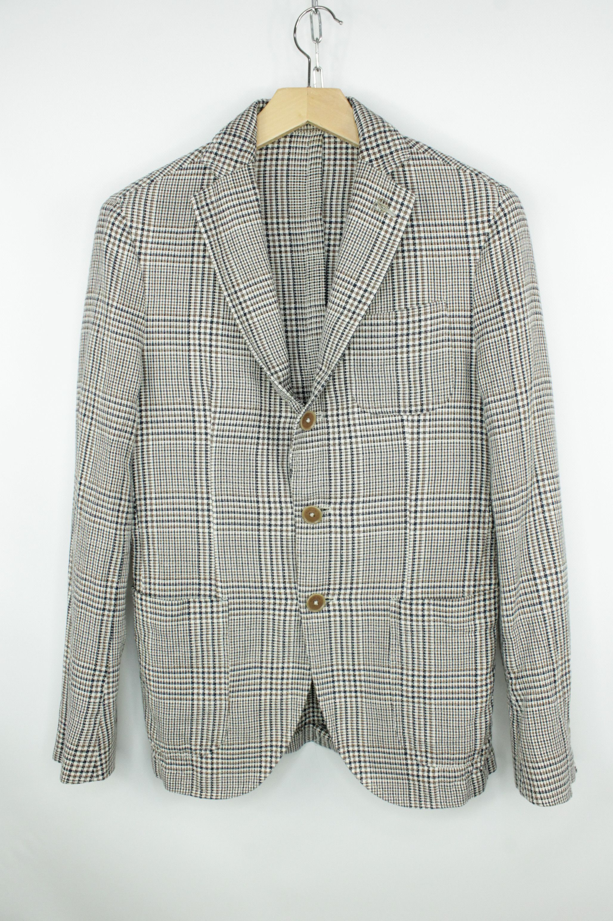 Paoloni Paoloni Knit Cotton Linen Sport Coat Blazer Jacket Men's Size US XS / EU 42 / 0 - 1 Thumbnail