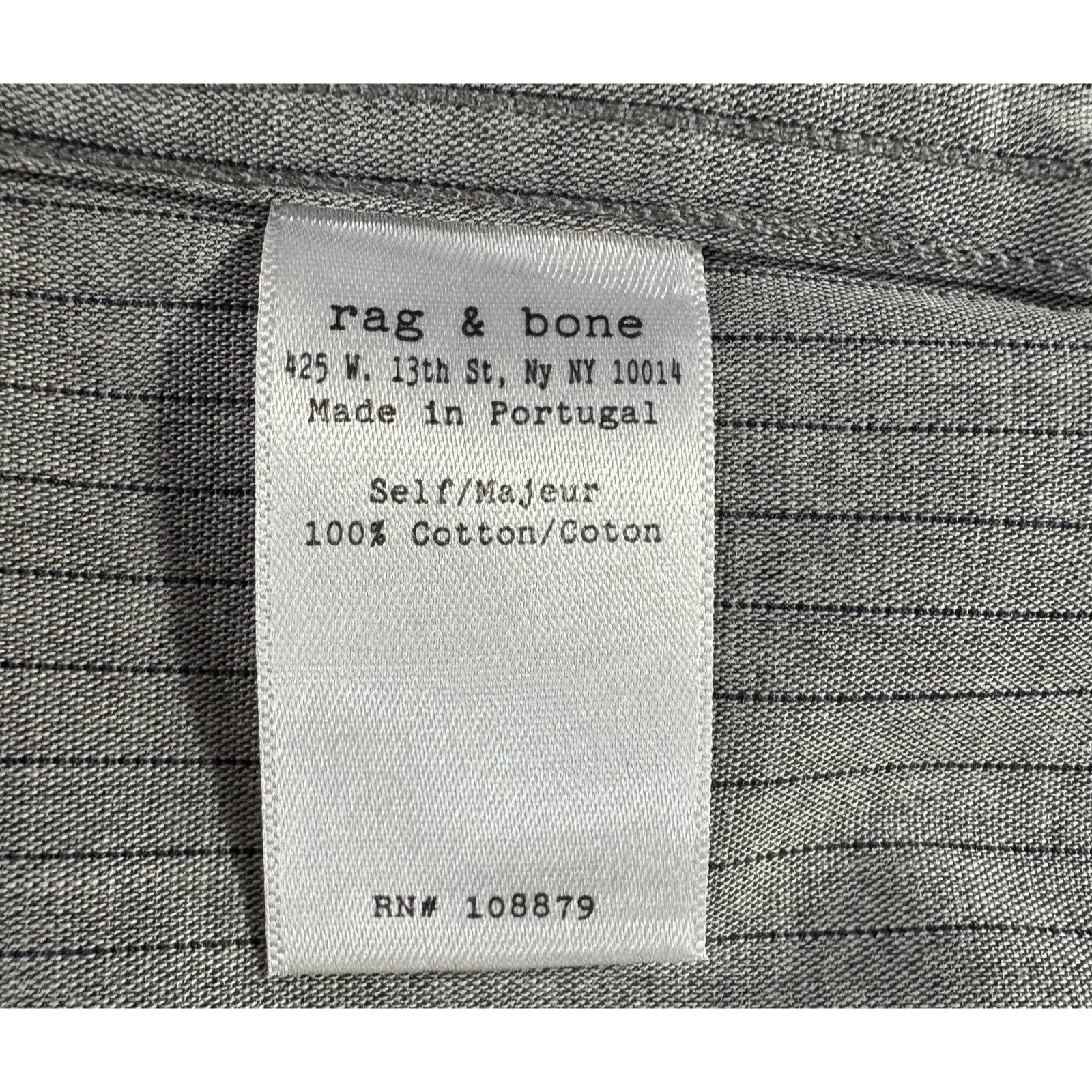 Rag & Bone RAG & BONE Charles striped dress shirt size 16 color chambra Size US M / EU 48-50 / 2 - 6 Thumbnail