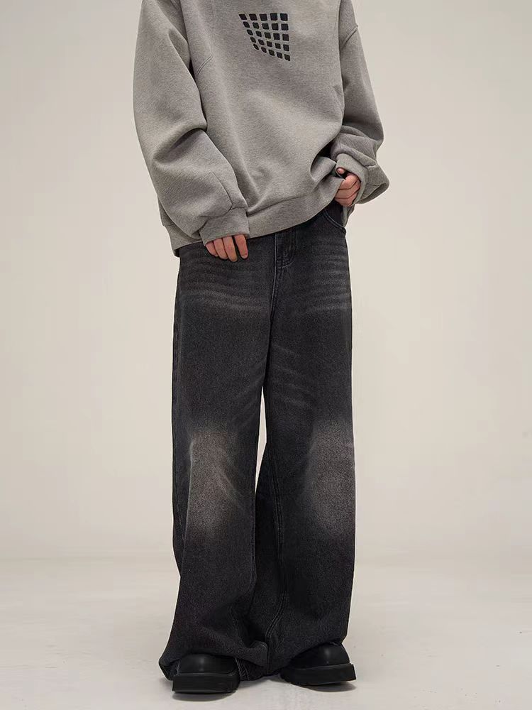 Japanese Brand × Jean Street Hip Hop Washed Loose Jeans Size US 33 - 3 Thumbnail