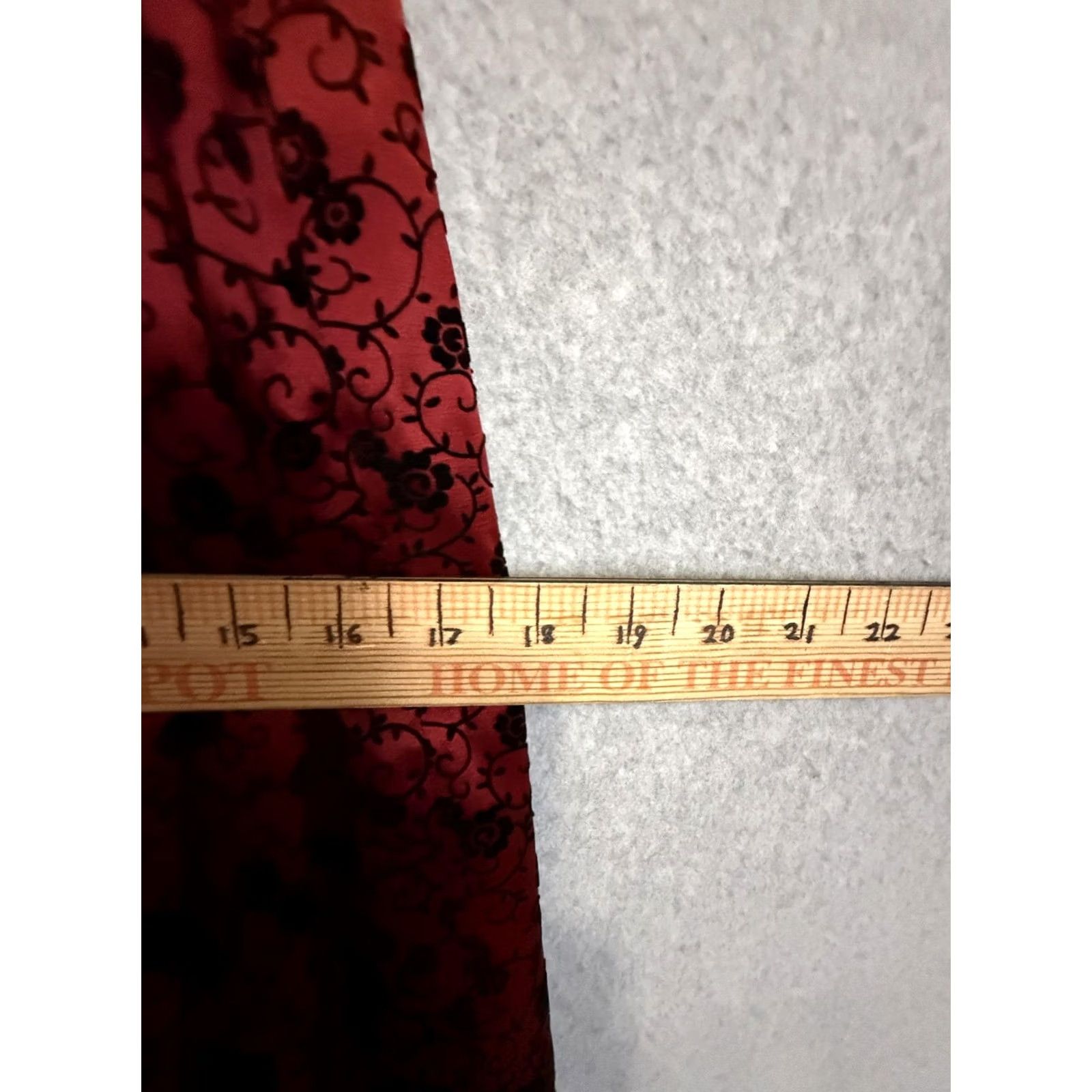 Velvet Karin Stevens Dress Womens 10P Red Petite Black Velvet Floral Maxi Formal Gown Size L / US 10 / IT 46 - 6 Thumbnail