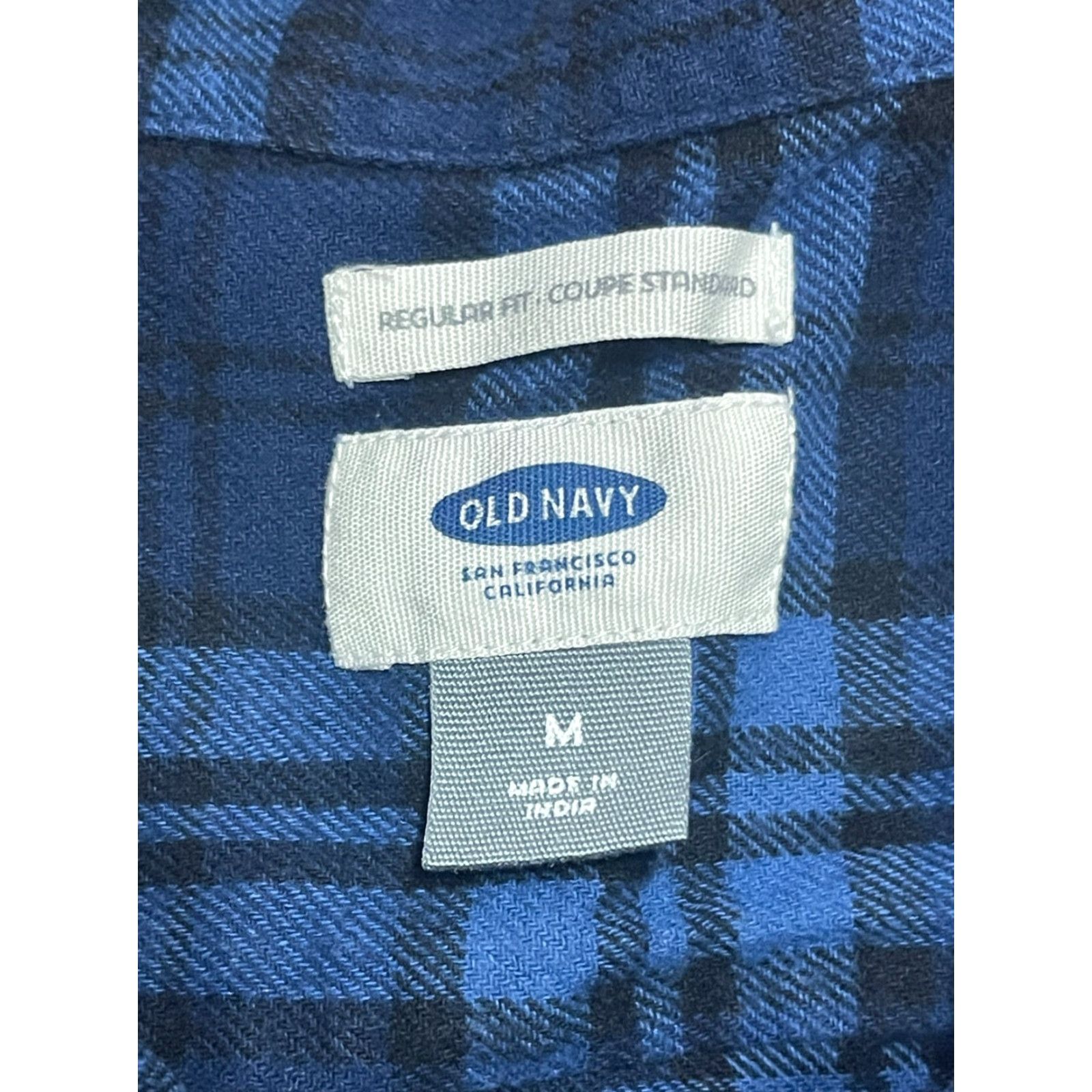 Old Navy Old Navy Shirt Men’s Size M Blue Black Plaid Button Up Regular Fit Long Sleeve Casual Shirt Size US M / EU 48-50 / 2 - 7 Thumbnail