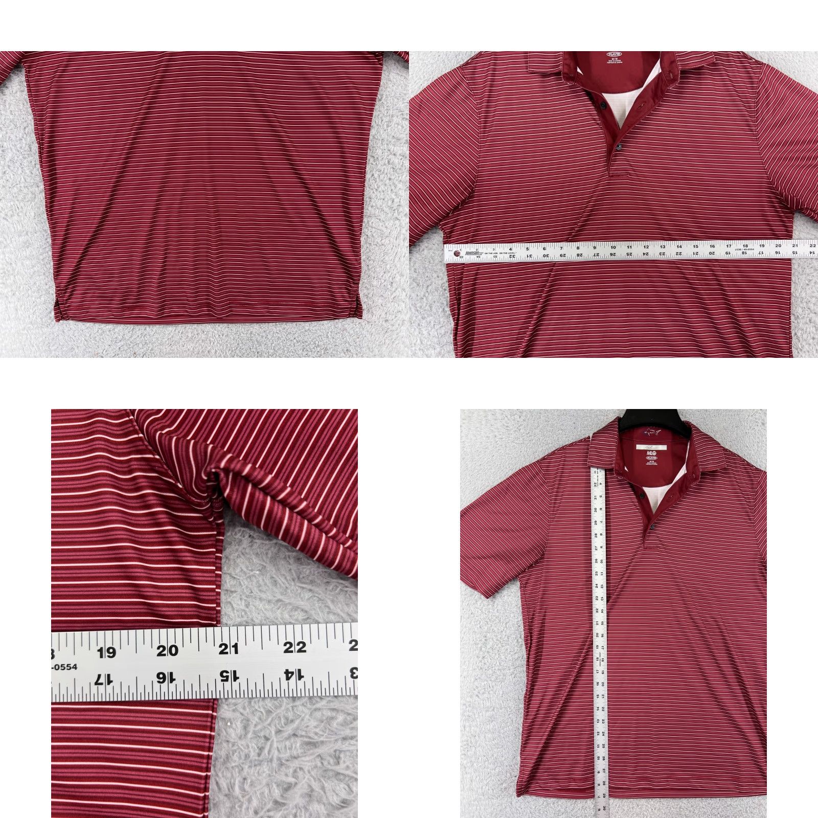 Vintage VINTAGE Greg Norman Polo Shirt Mens M Red Stripe Short Sleeve Golf Polyester Size US M / EU 48-50 / 2 - 8 Thumbnail