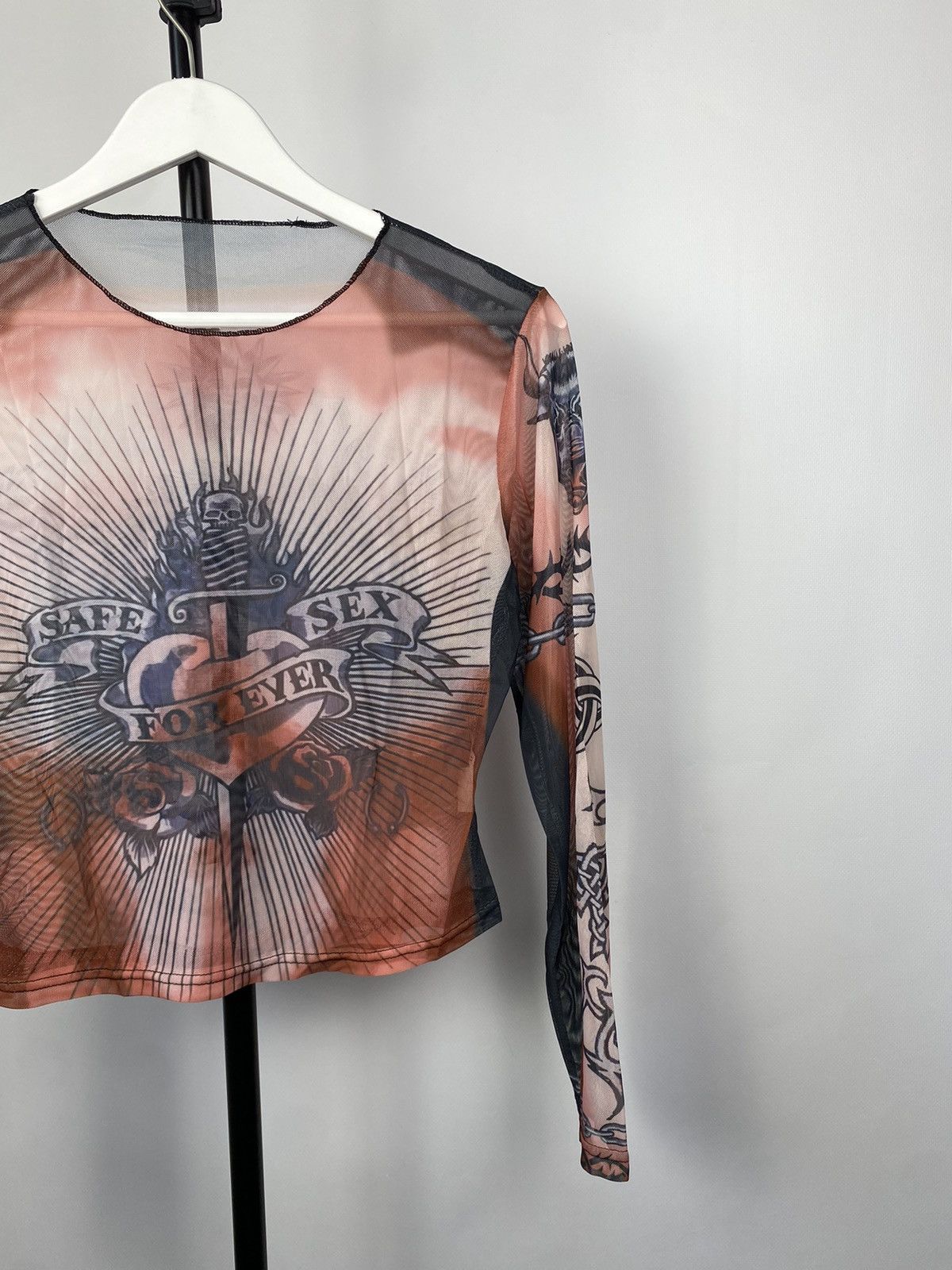 Designer × Japanese Brand Save The Queen Jean Paul Gaultier Style Mesh Top Blouses Size M / US 6-8 / IT 42-44 - 4 Thumbnail