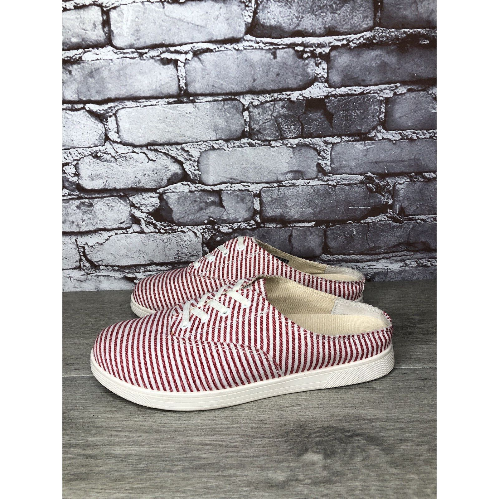 Other Spenco Orthotic Red Stripe Canvas Santa Rosa Mule Shoes Wome Size US 9 / IT 39 - 16 Thumbnail