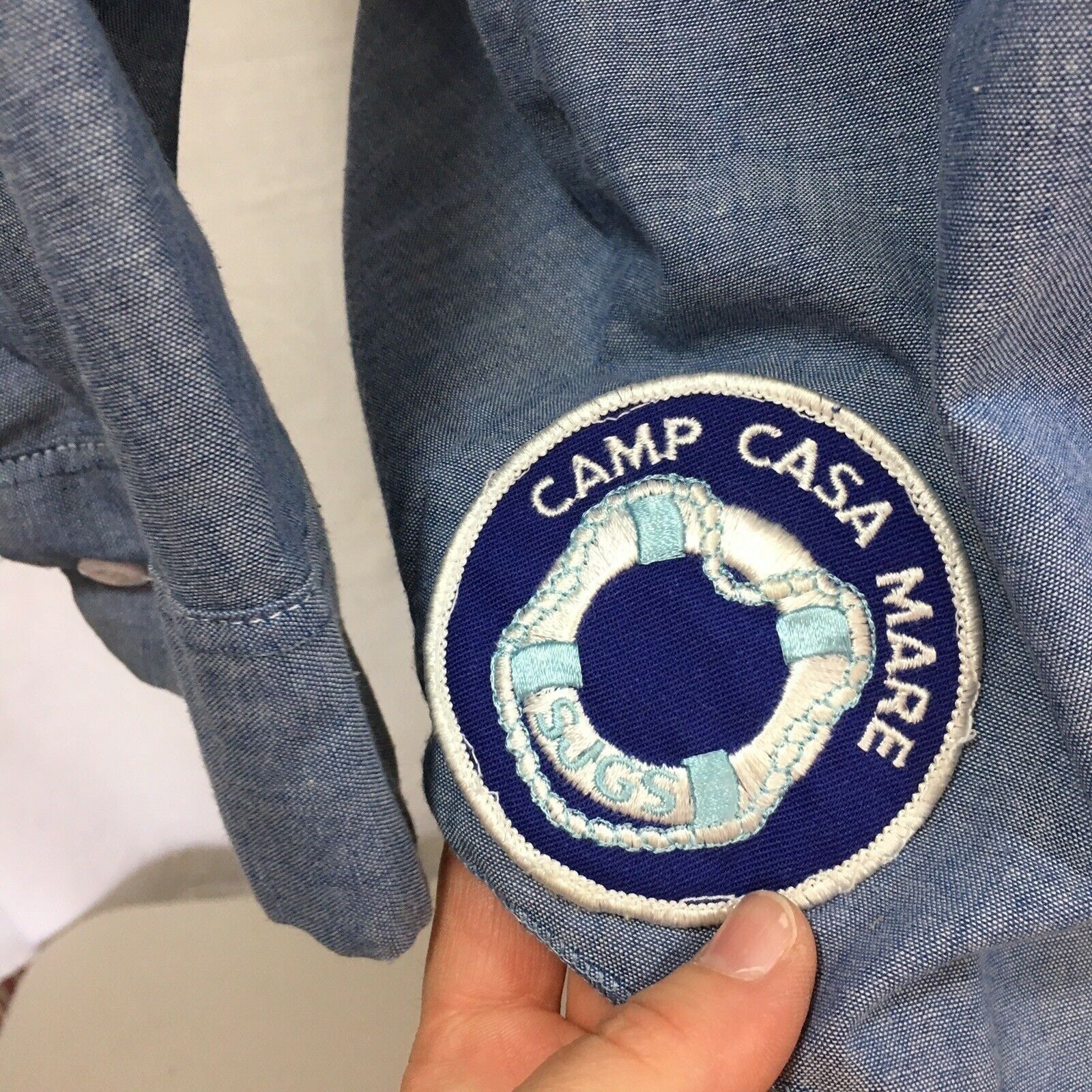 Dickies Vtg Dickies Girl Scouts 17 Patches 1980's CHAMBRAY Shirt Size US M / EU 48-50 / 2 - 8 Thumbnail