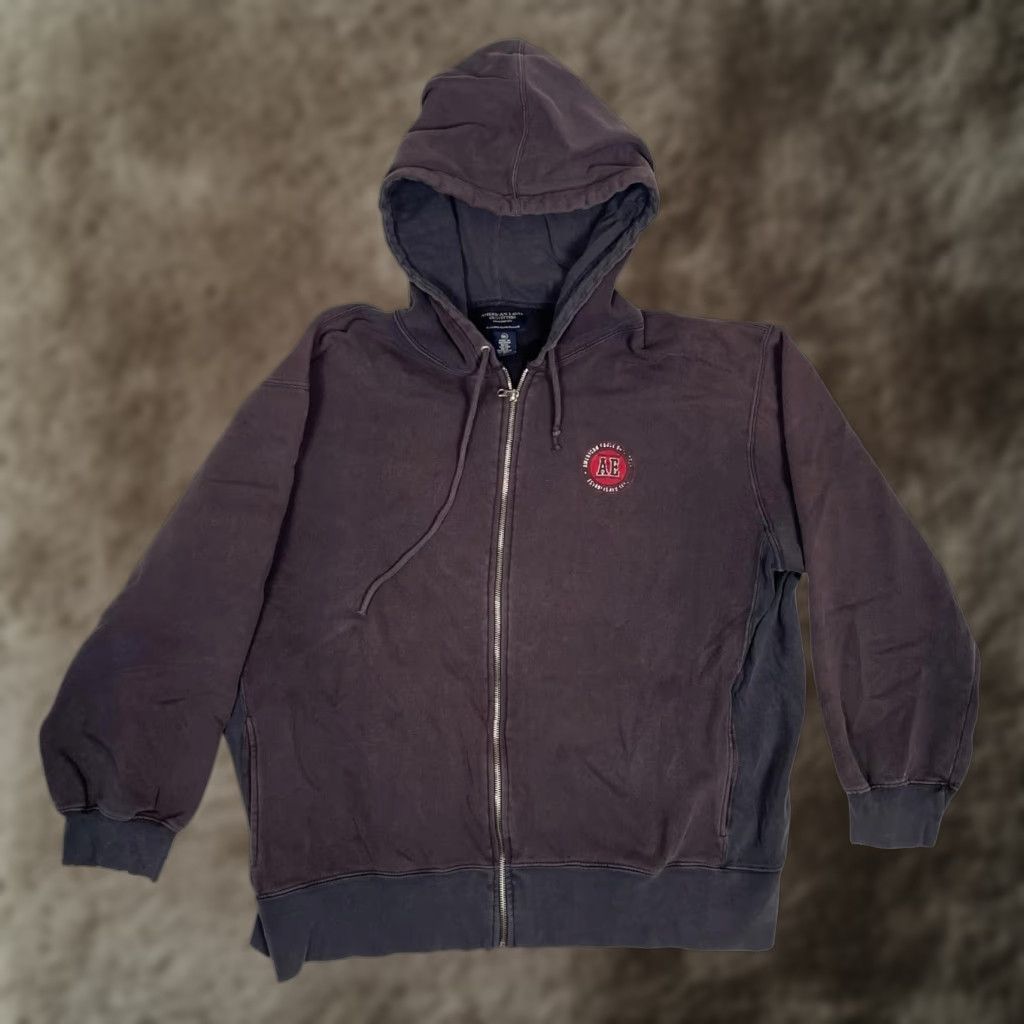 American Eagle Outfitters VINTAGE American Eagle Outfitters Hoodie Mens 2XL Brown Full Zip Hooded Pockets Zipper Logo Sweatshirt Size US XXL / EU 58 / 5 - 1 Thumbnail