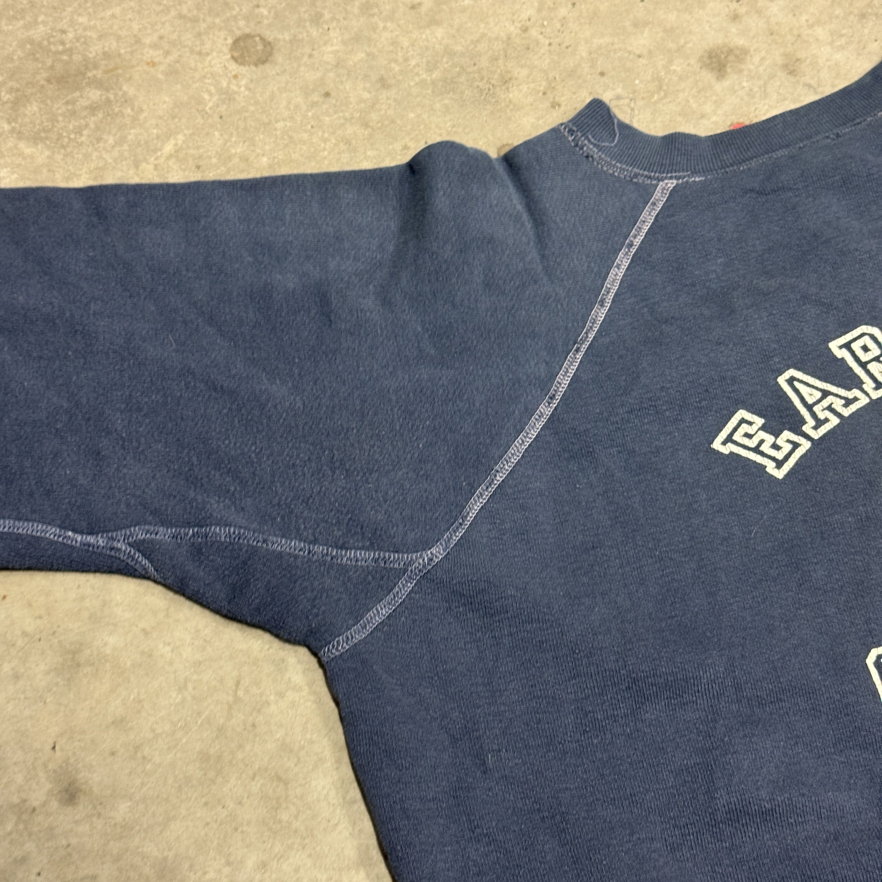 Other Vintage Earlham 50s College Distressed Navy Short Sleeve Sweatshirt Size L RARE Size US L / EU 52-54 / 3 - 2 Thumbnail