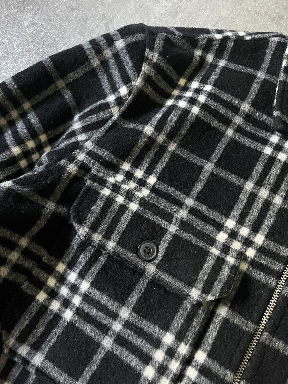 Allsaints Allsaints wool checkered zip jacket white black Size US S / EU 44-46 / 1 - 5 Thumbnail