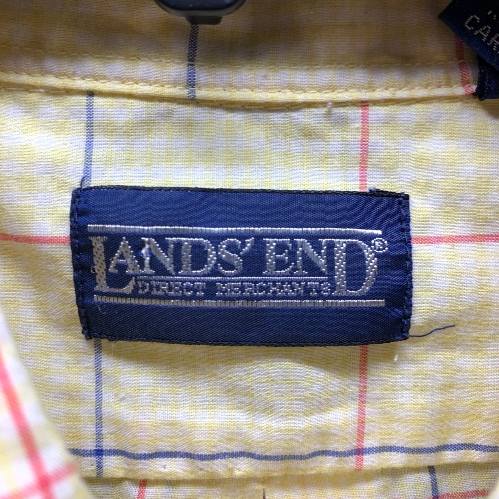 Lands' End VINTAGE Lands' End Shirt Adult Large 16.5 Yellow Button Up Casual Cotton Mens Size US XL / EU 56 / 4 - 7 Thumbnail