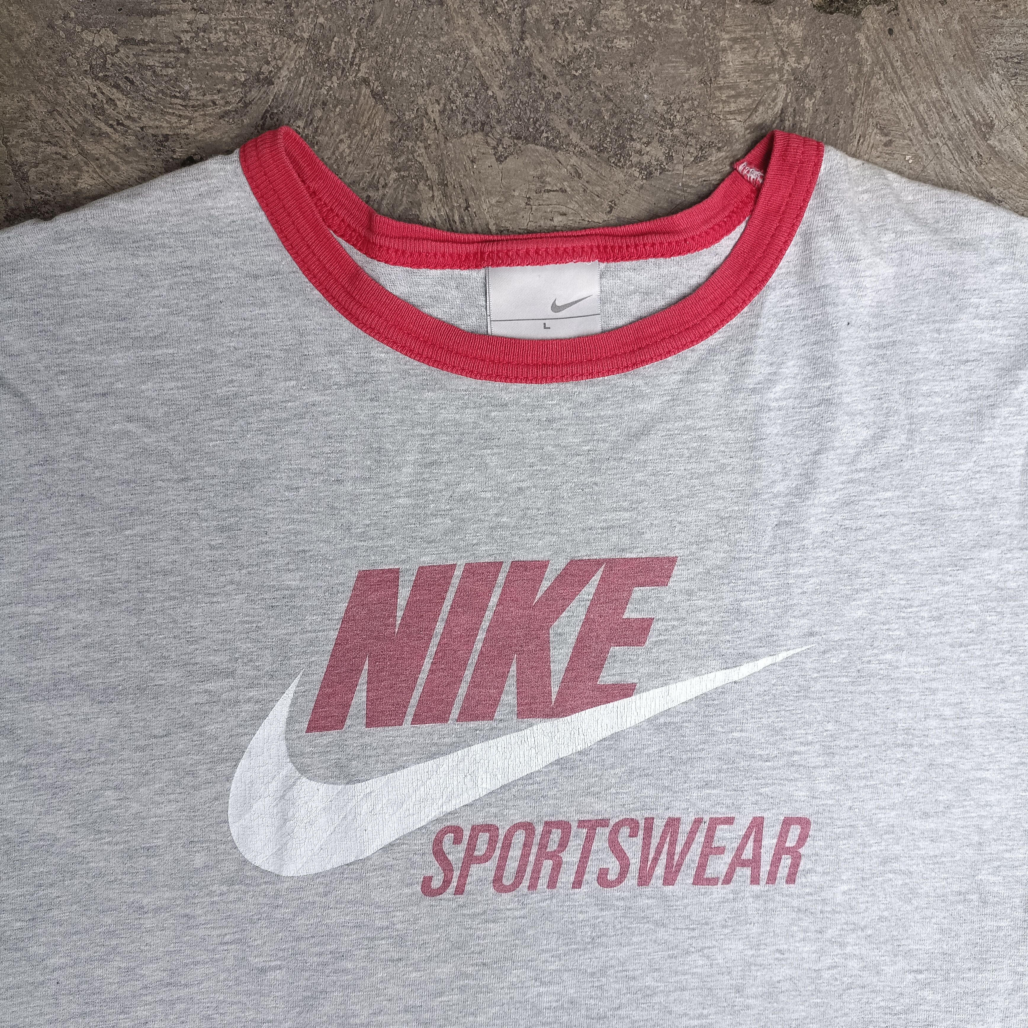 Vintage Vintage Nike Ringer Tee Y2K Size US L / EU 52-54 / 3 - 3 Thumbnail