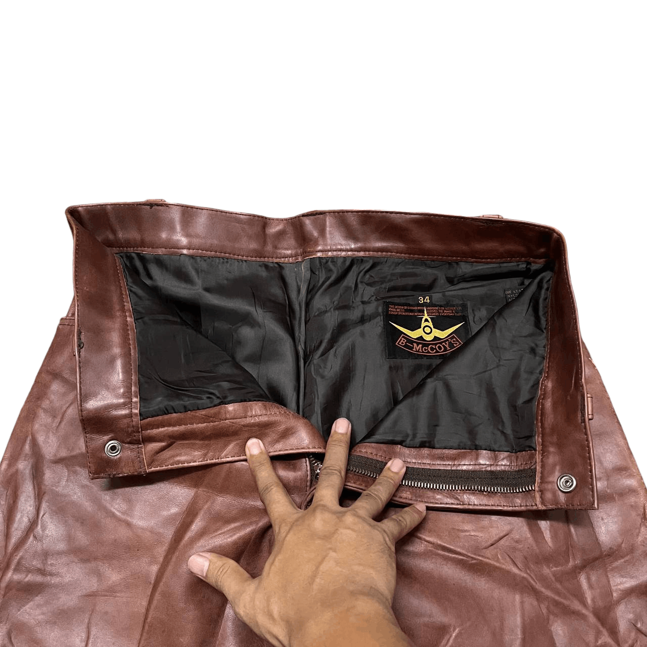The Real McCoy's Vintage The Real Mccoy's Leather Short Pant Size US 33 - 6 Thumbnail