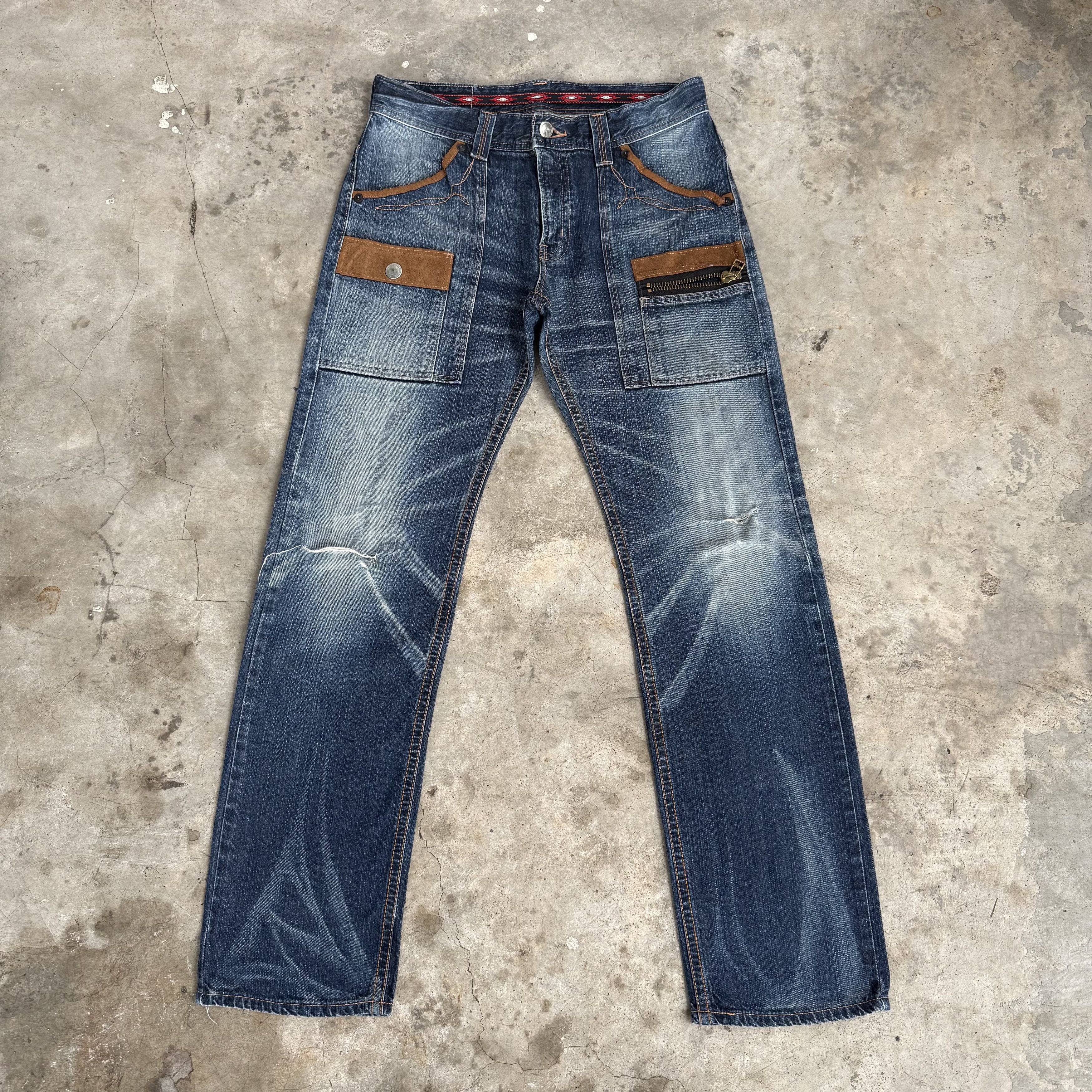 Edwin W34 Vintage Edwin Bush Pants Distressed Denim Jean Size US 34 / EU 50 - 2 Thumbnail