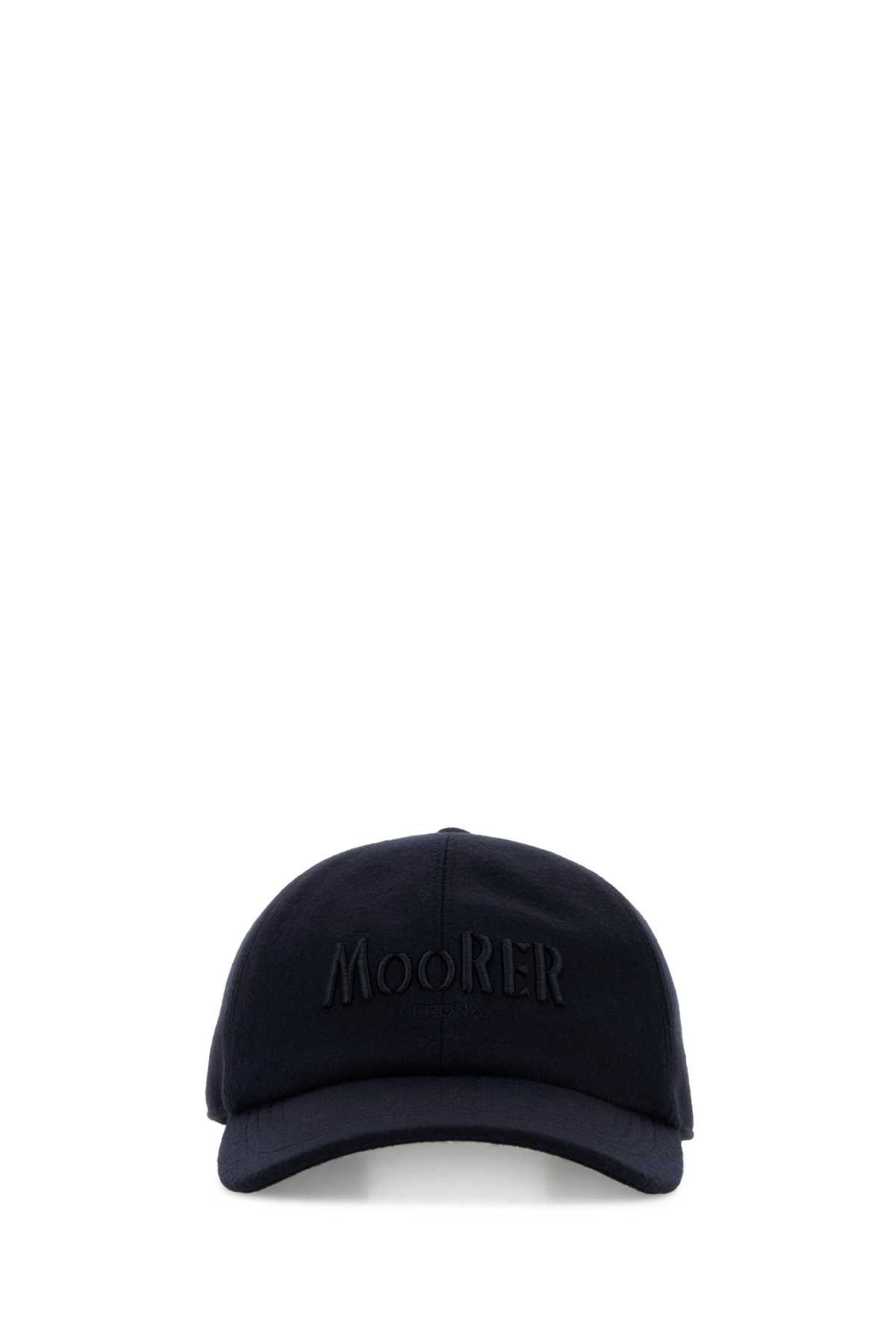 MooRER Navy Blue Wool Baseball Cap Size ONE SIZE - 1 Thumbnail