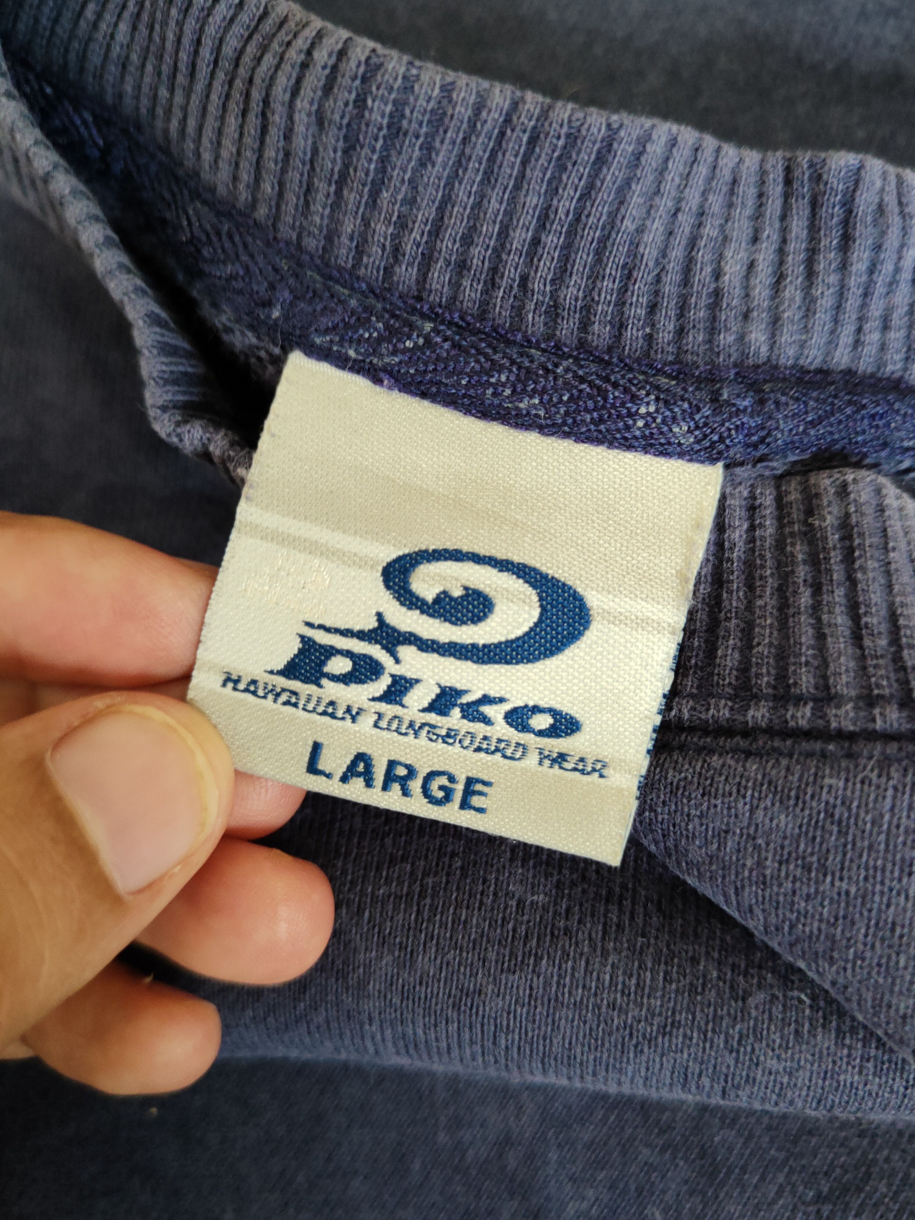 Japanese Brand × Vintage Piko vintage Dark Blue Faded Sweatshirts #S2288 Size US L / EU 52-54 / 3 - 4 Thumbnail