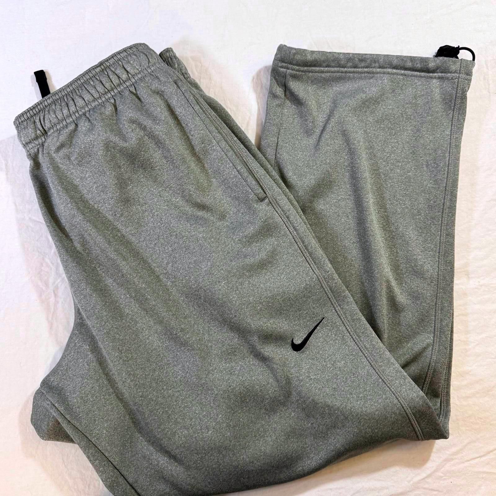 Nike Nike Therma-Fit Pants Men XL Drawstring Track Ankle Zip Gray Size US 36 / EU 52 - 7 Thumbnail