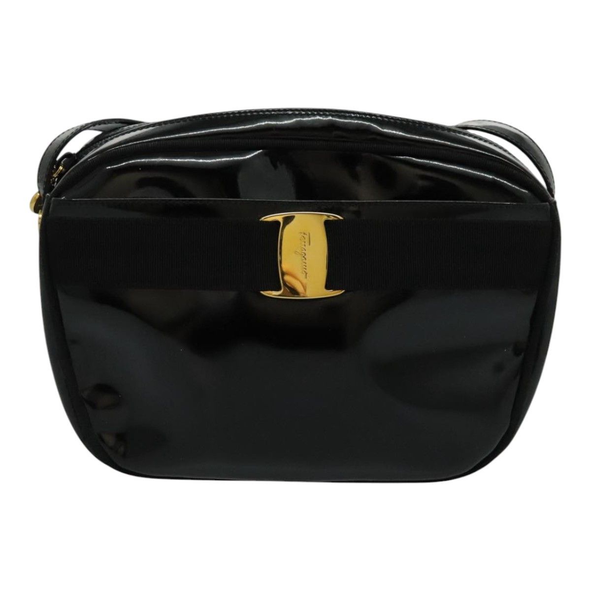 Salvatore Ferragamo Salvatore Ferragamo Vala Shoulder Bag Patent Leather Size ONE SIZE - 1 Thumbnail
