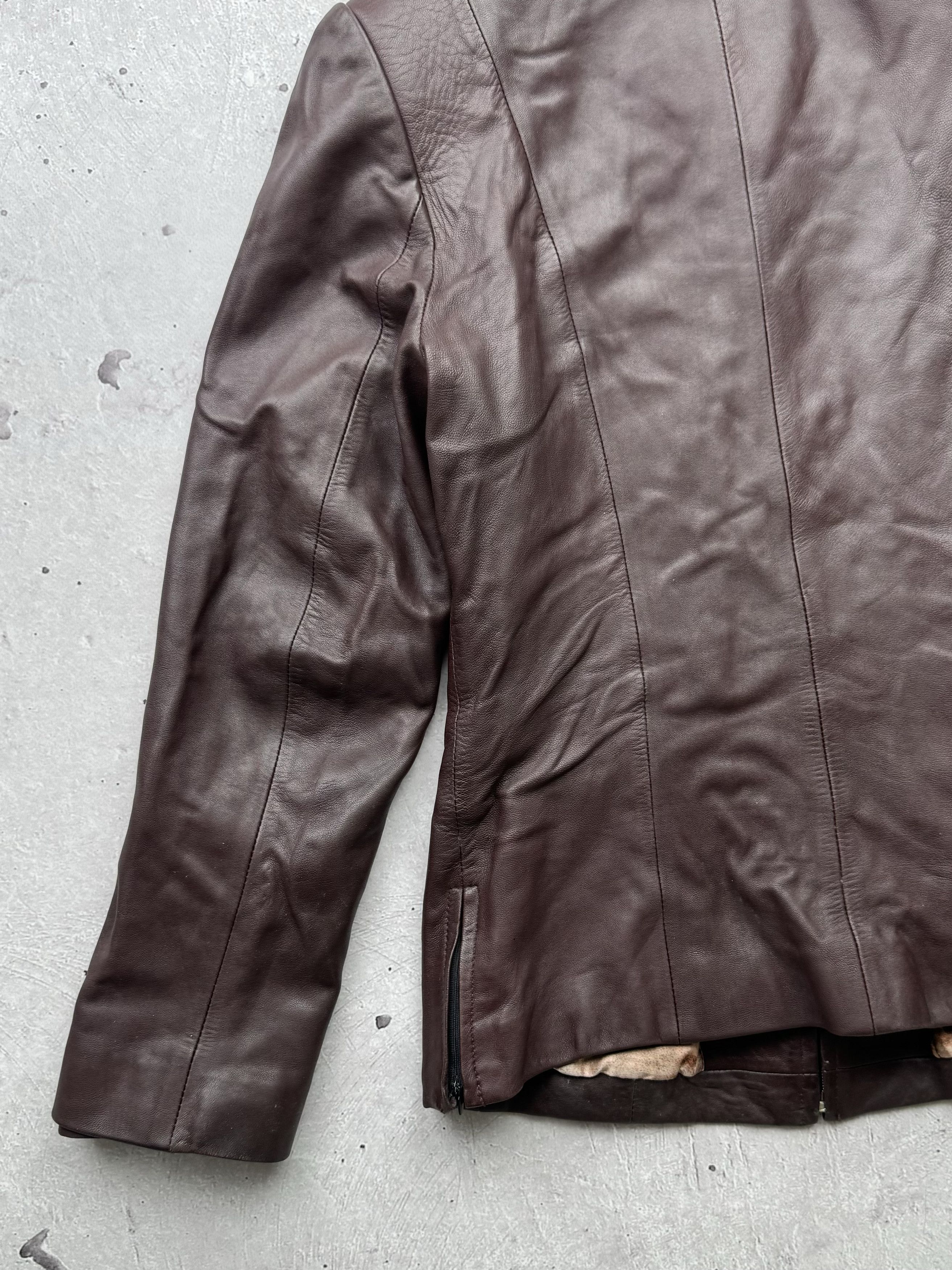 Genuine Leather Vintage Multi Zipped Leather Jacket Size M / US 6-8 / IT 42-44 - 9 Thumbnail