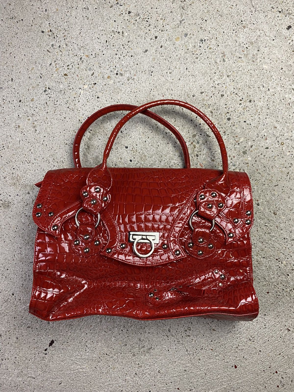 Japanese Brand Vintage hand bag red y2k fashion japan leather Size ONE SIZE - 3 Thumbnail