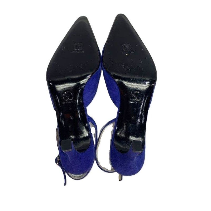 Designer St. John Two Tone Suede Leather Buckle Ankle Strap Heels 7 Size US 7 / IT 37 - 6 Thumbnail