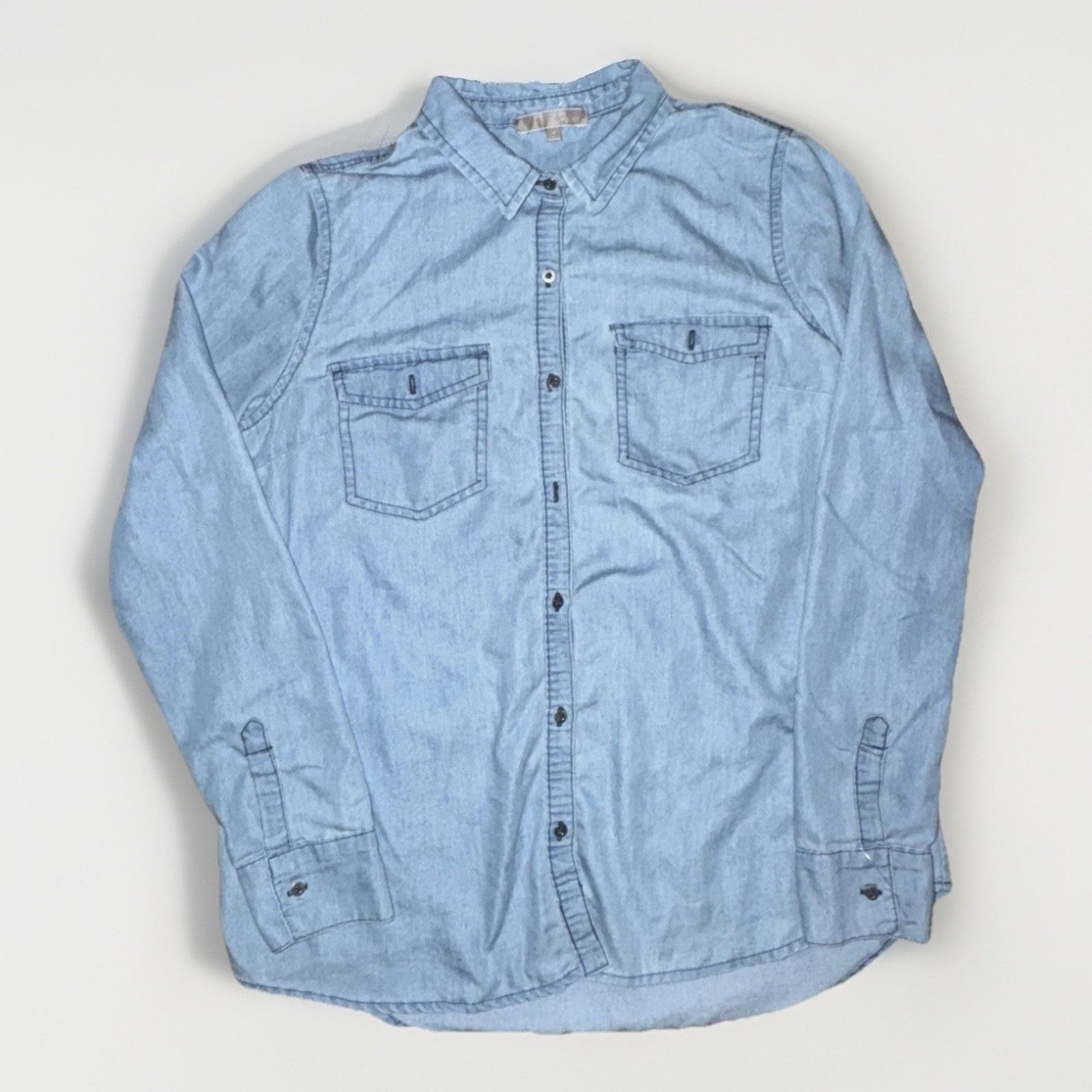Vintage Womens Be Cool Button Down Shirt Blue Medium 19x24 Size M / US 6-8 / IT 42-44 - 1 Thumbnail