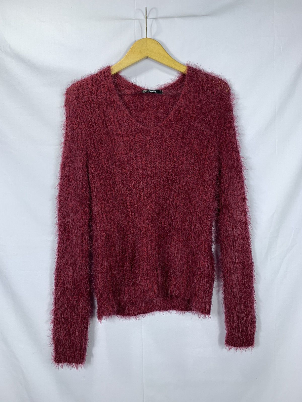 Issey Miyake × Japanese Brand Crazy Fuzzy Mohair Red Kurtcobain Style Sweater Size US M / EU 48-50 / 2 - 1 Thumbnail