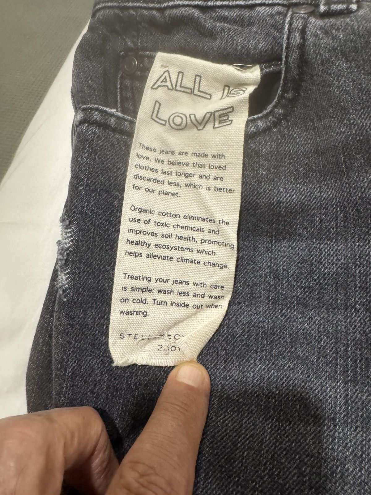 Stella McCartney Luxury Made in Italy distressed jeans in faded black Size US 32 / EU 48 - 8 Thumbnail
