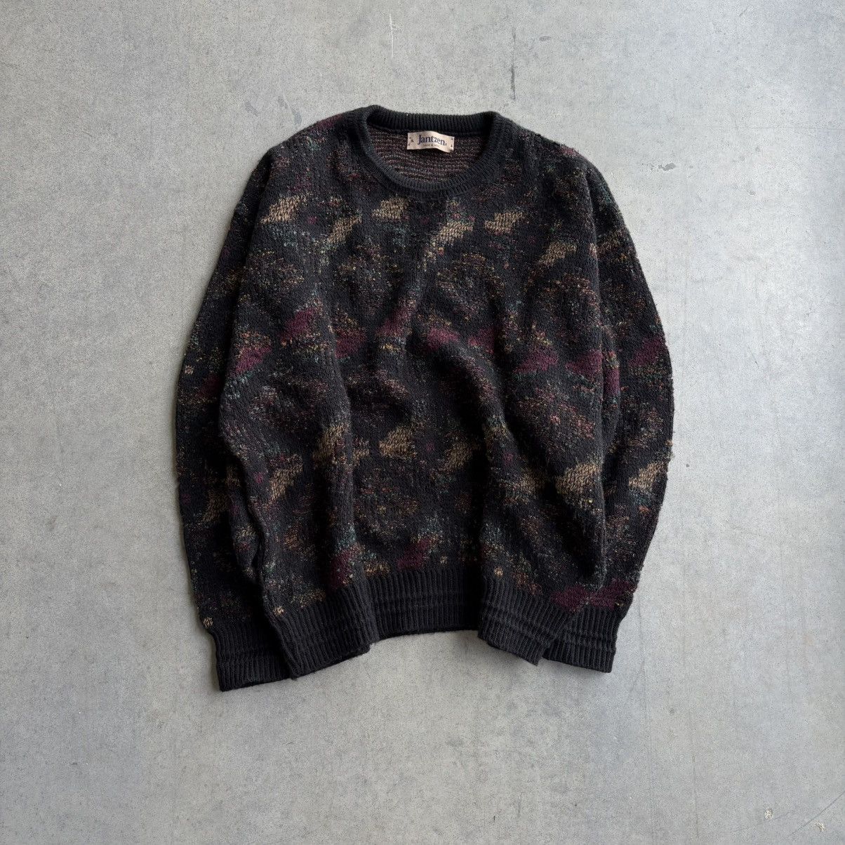 Jantzen Crazy Vintage 80's Jantzen Knit Sweater Maroon & Green L. Size US L / EU 52-54 / 3 - 1 Thumbnail