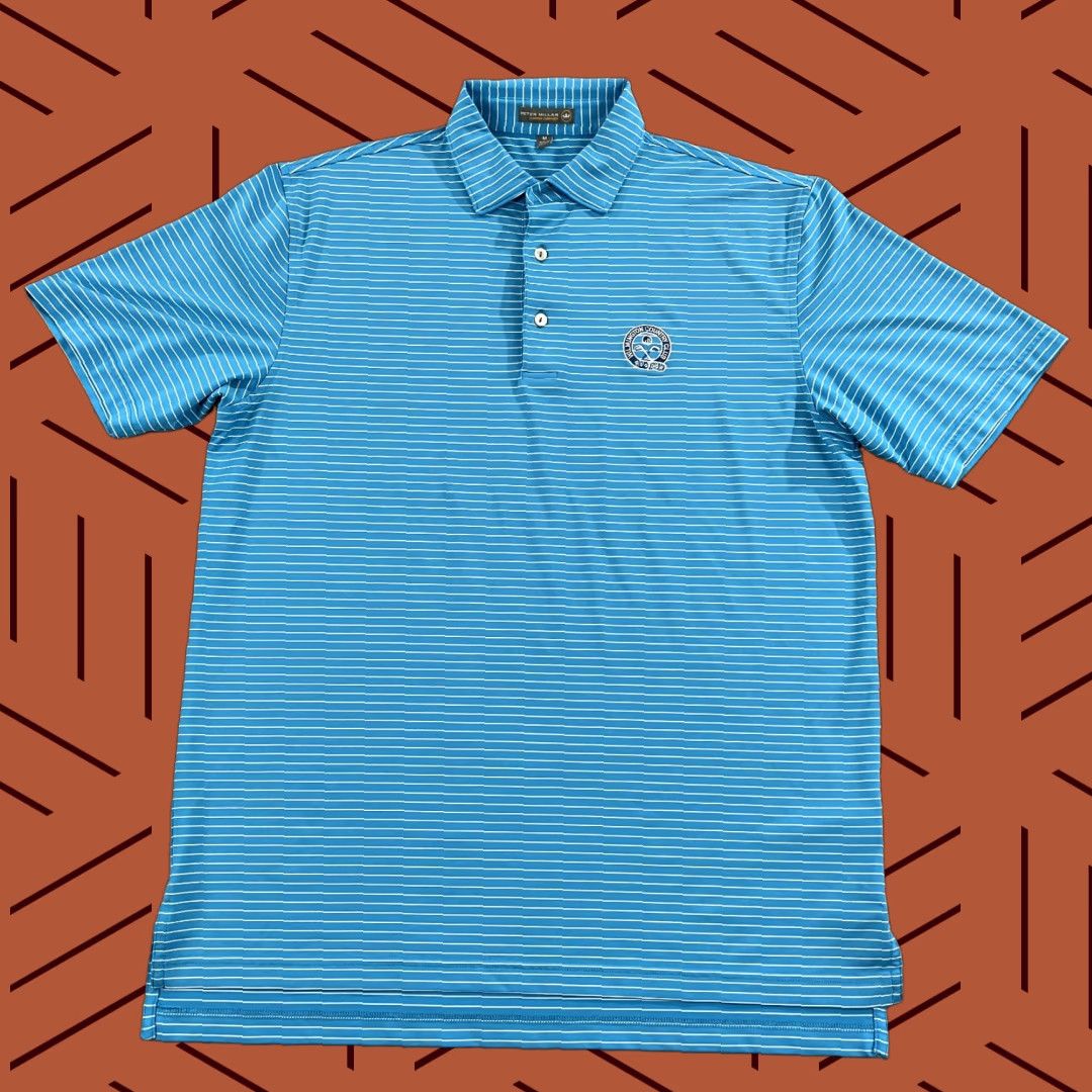 Peter Millar PETER MILLAR Polo Shirt Mens Medium Blue Wilmington Country Club Golf Summer S/S Polo Shirt Blue Mens M Country Club Golf Summer S/S Size US M / EU 48-50 / 2 - 1 Thumbnail
