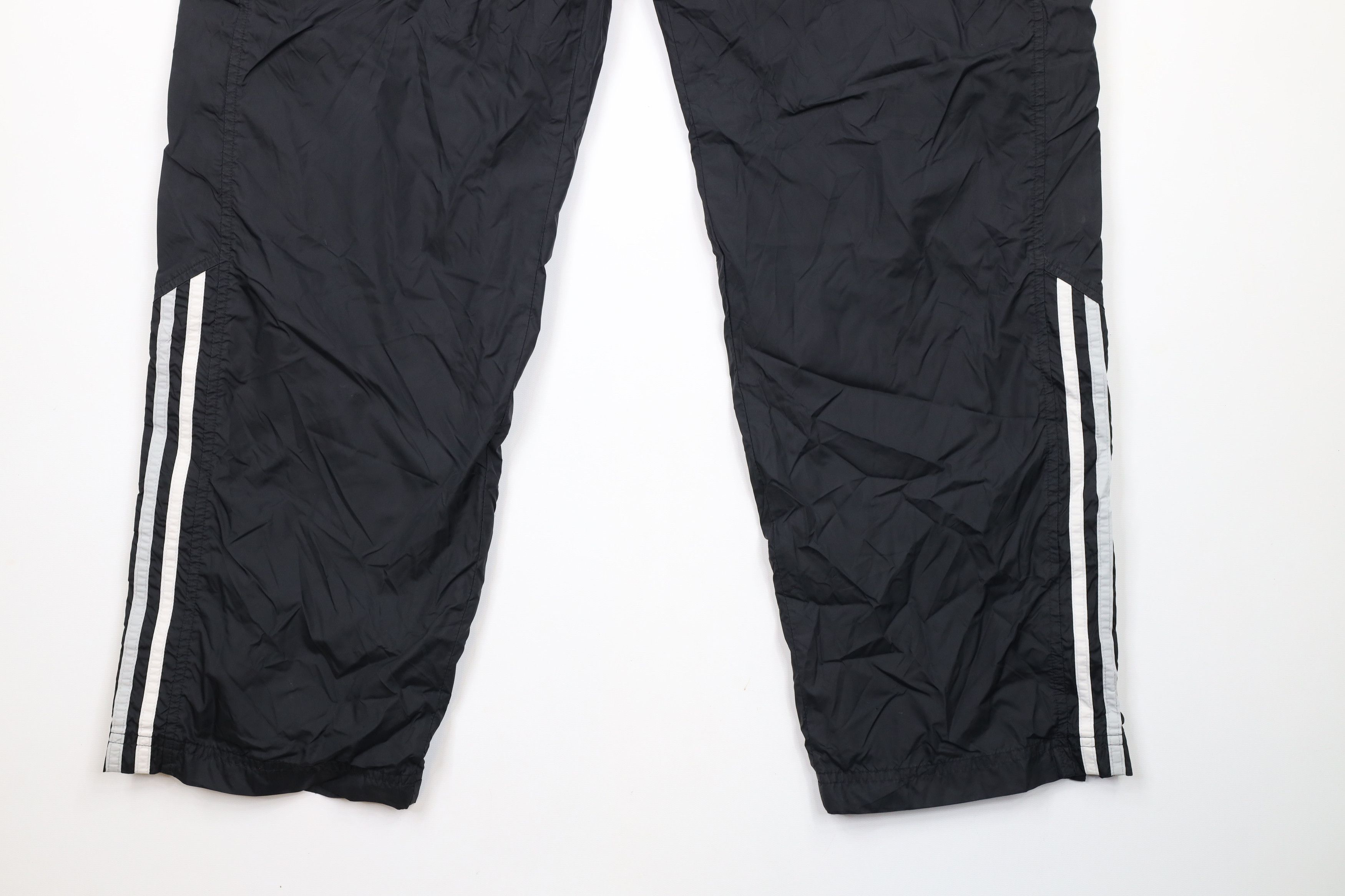 Adidas × Vintage Vintage Y2K 2004 Adidas Spell Out Lined Wide Leg Pants Black Size US 36 / EU 52 - 4 Thumbnail