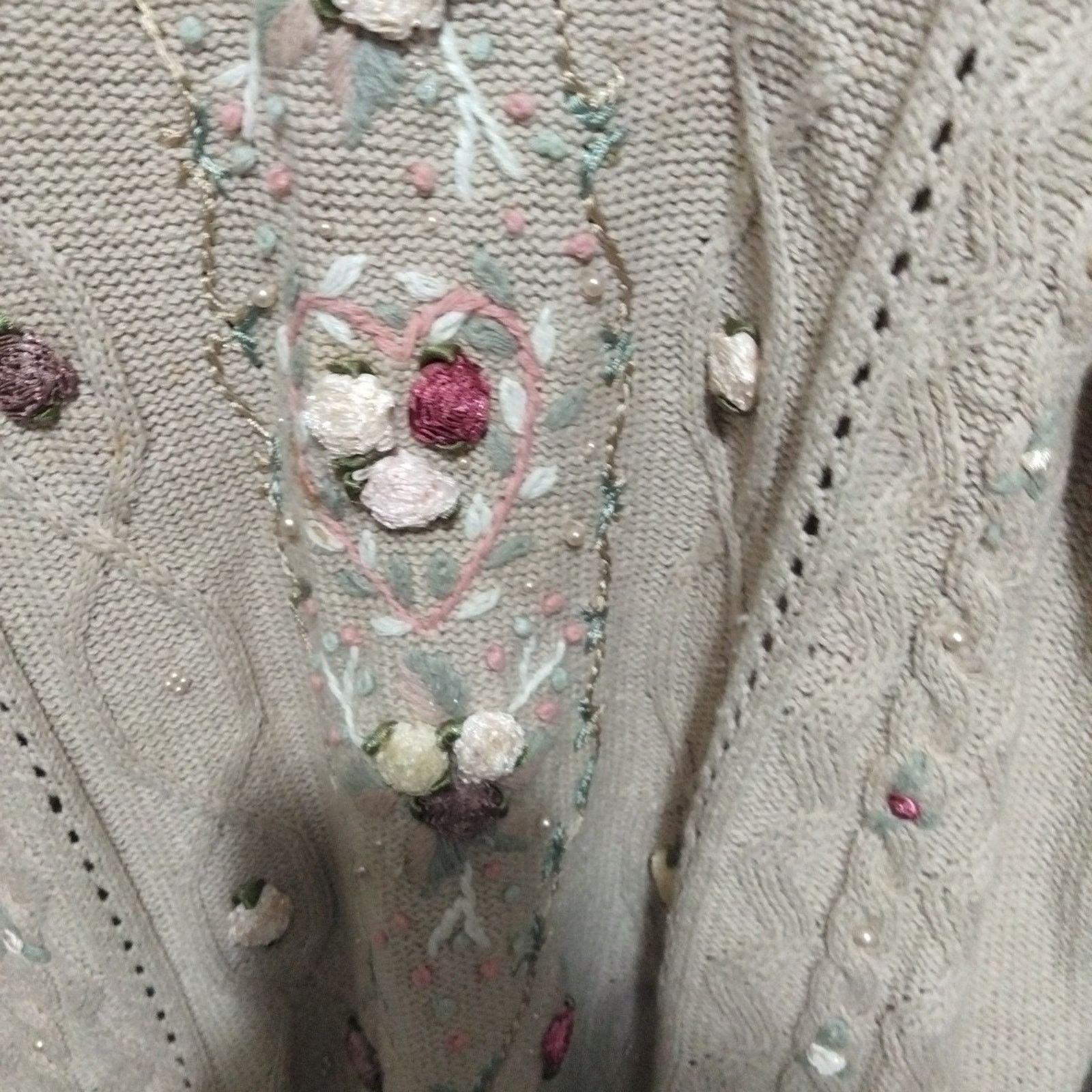 Other Specialty Collection Woman Sweater Size L Embroidered Floral Size L / US 10 / IT 46 - 4 Thumbnail