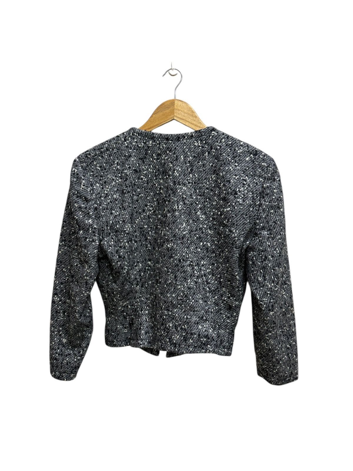 Gucci Vintage Gucci Sparkling Grey Tweed Cropped Jacket Button Up Size S / US 4 / IT 40 - 2 Thumbnail