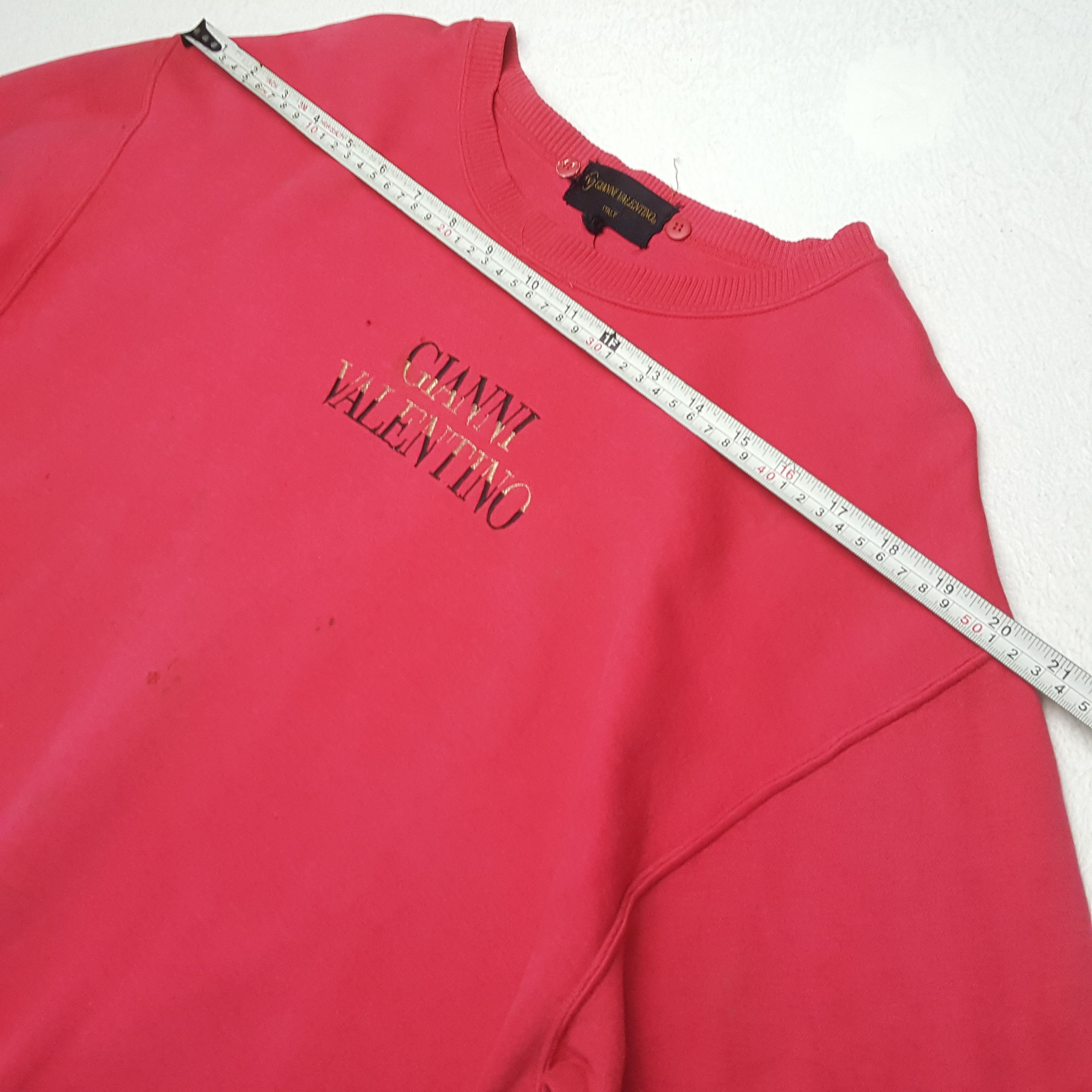 Valentino × Vintage GIANNI VALENTINO Spellout Design Sweatshirt Size US S / EU 44-46 / 1 - 4 Thumbnail