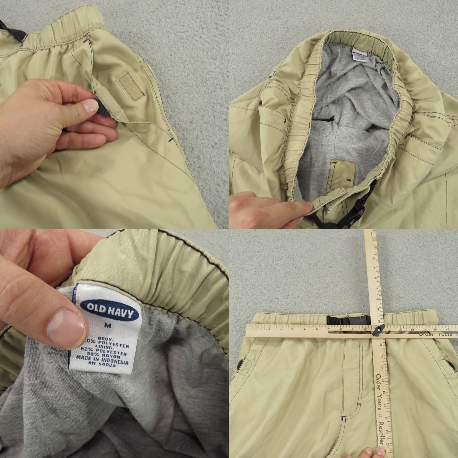 Old Navy VINTAGE Old Navy Baggy Pants Men M Cargo Wide-Leg 32 Beige 90s Grunge Hip Hop 5-Pocket Style Mens Size US 31 - 8 Thumbnail