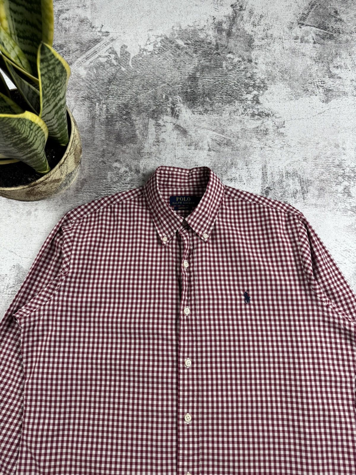 Polo Ralph Lauren Polo Ralph Lauren Cherry Basic Blank Longsleeve Button Shirt Size US M / EU 48-50 / 2 - 7 Thumbnail
