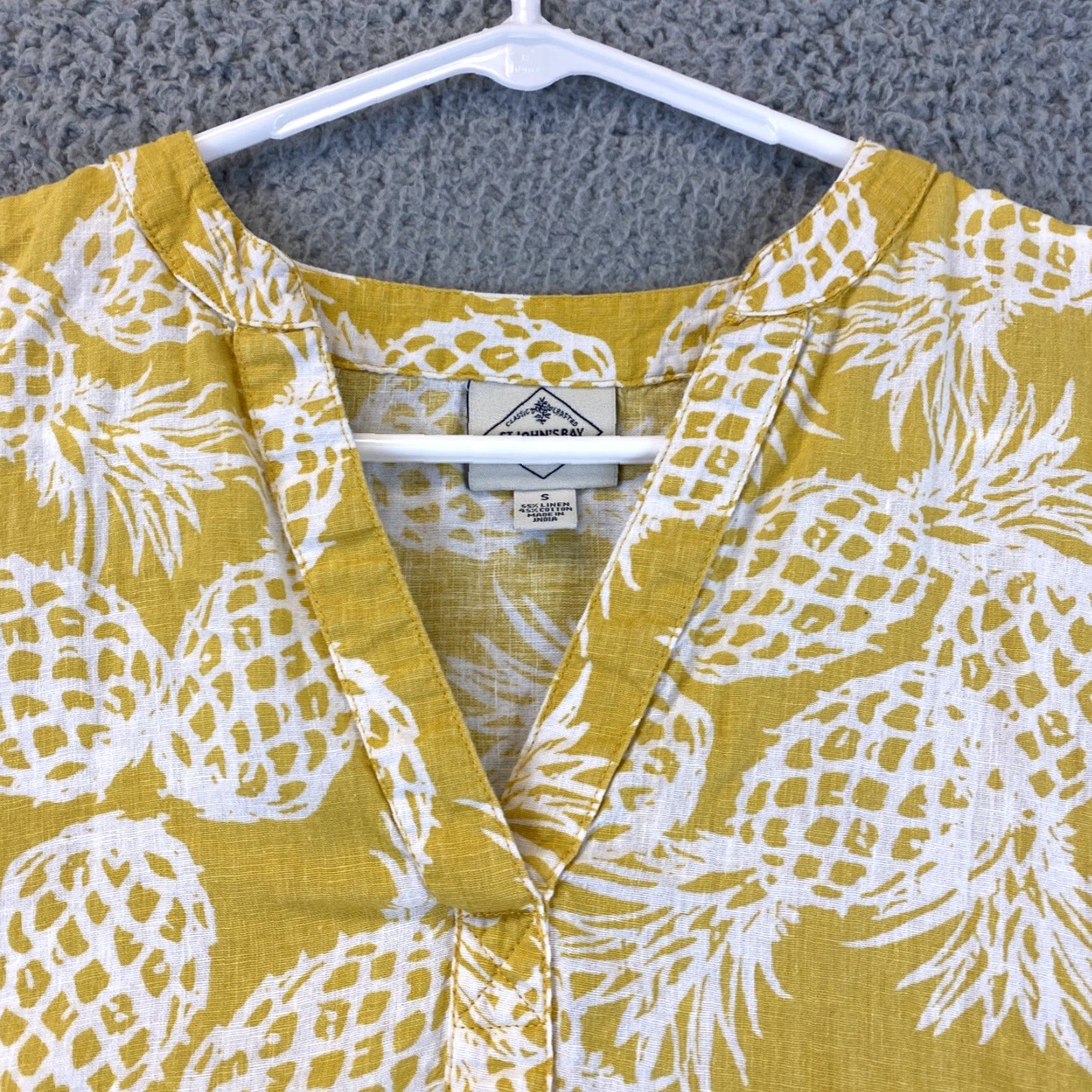 Vintage St. John's Bay Bohemian Blouse Light Yellow Women's Size S / 65-2 Size S / US 4 / IT 40 - 3 Thumbnail