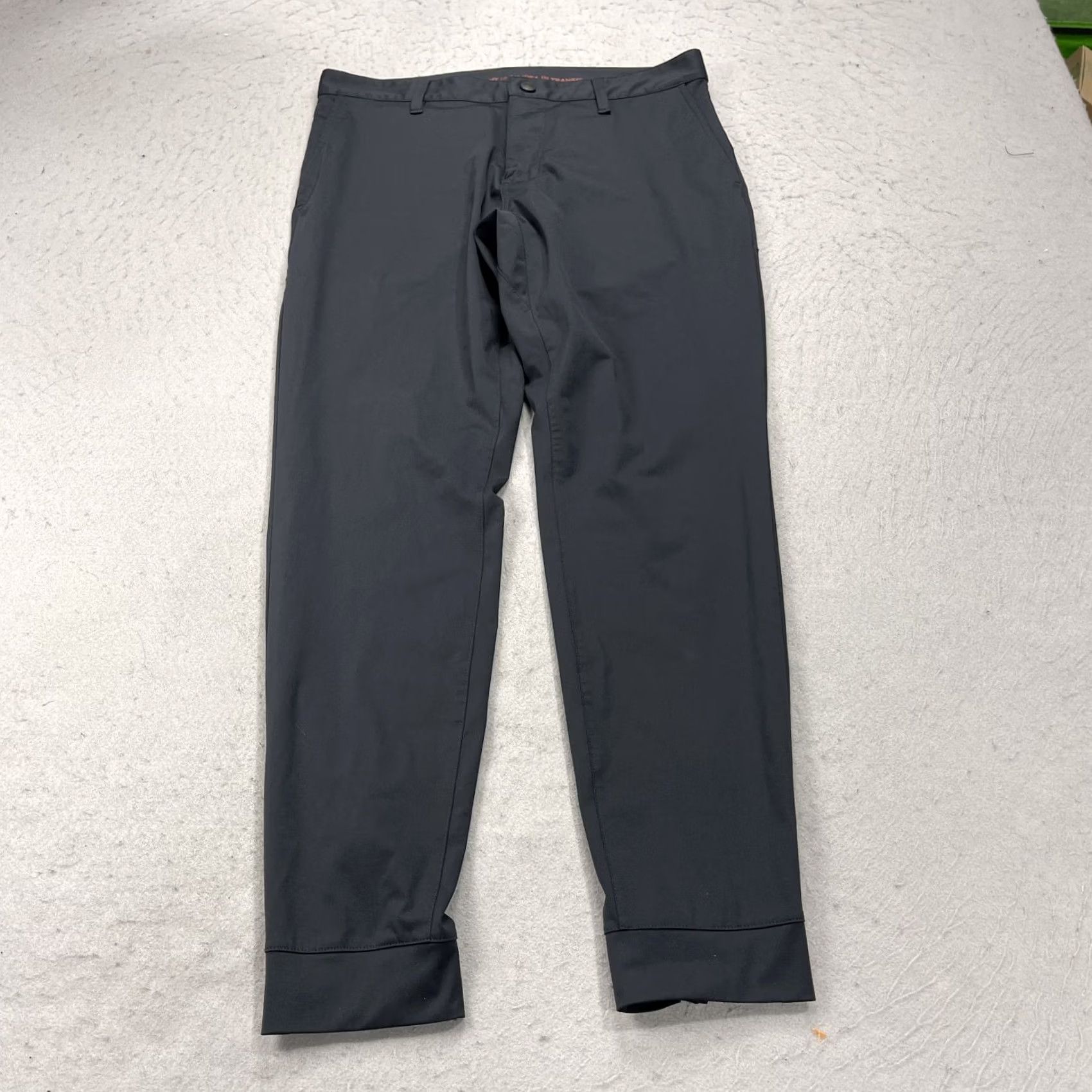 Rhone Rhone Mens Pants 31x29 Slim Black Chino Zip Ankle Tapered City Preppy Sports Pants Size US 31 - 2 Thumbnail