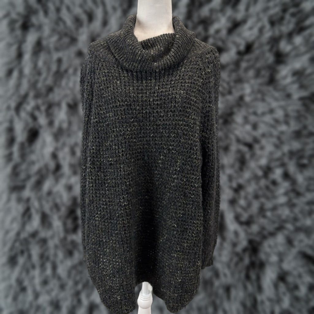Free People Free People Dylan Tweedy Chunky Knit Confetti Sweater Grey Sz Large Women’s Size L / US 10 / IT 46 - 1 Thumbnail
