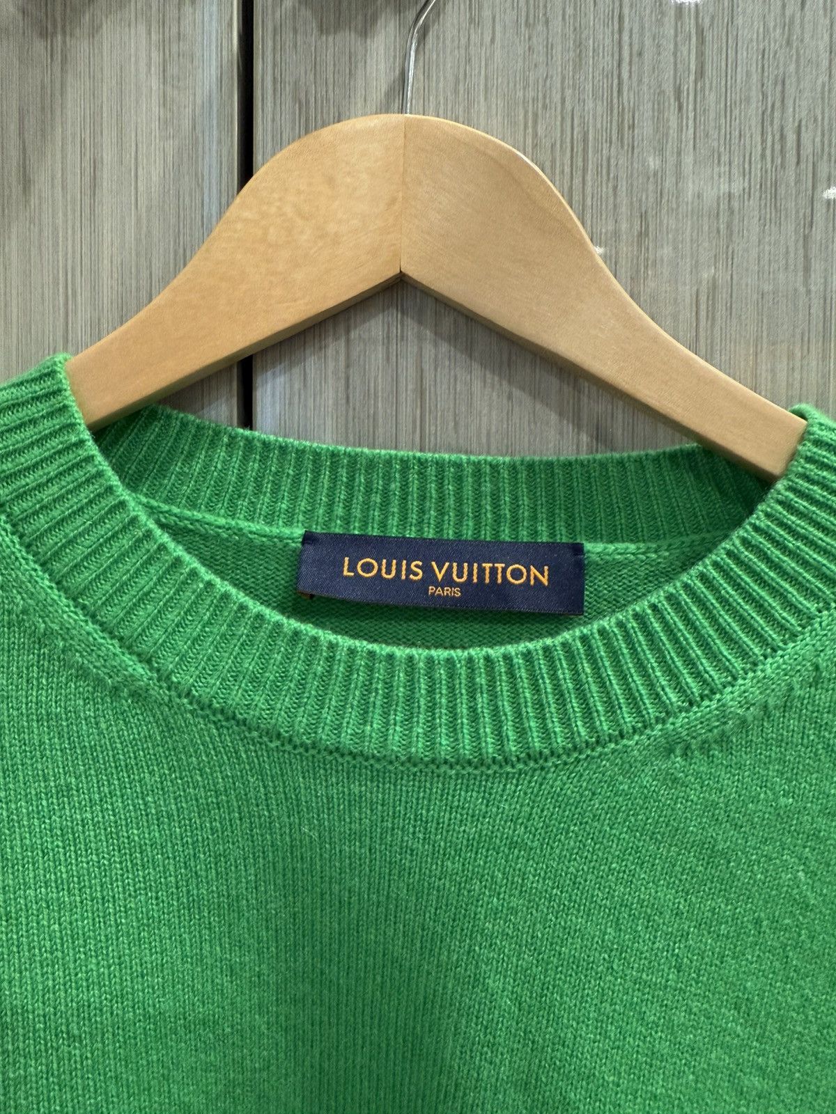 Louis Vuitton Louis Vuitton Green Cuff Logo Knit Sweater Size US L / EU 52-54 / 3 - 6 Thumbnail
