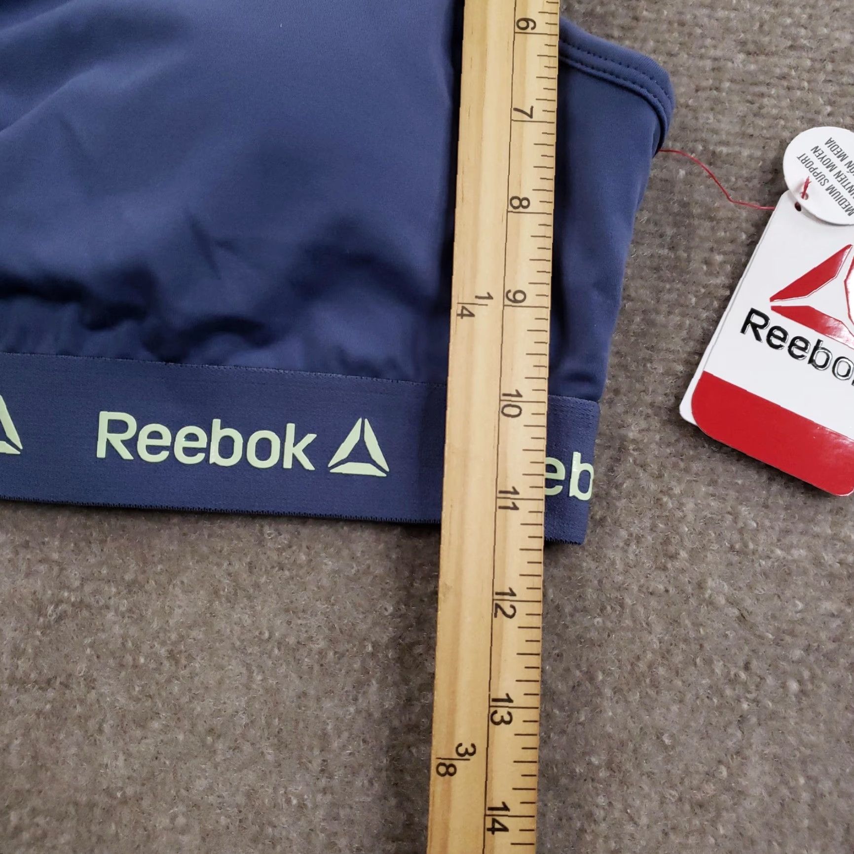 Reebok Reebok Sports Bra Womens S Blue Indigo Medium Support Wicking Size ONE SIZE - 5 Thumbnail