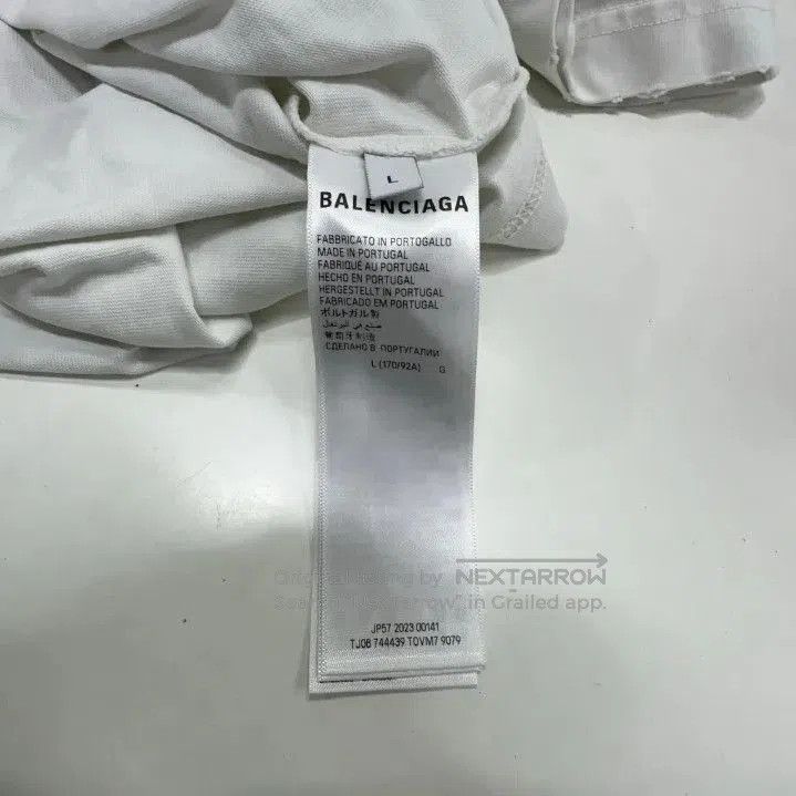 Balenciaga Balenciaga White Embroidered Casual T. Size US L / EU 52-54 / 3 - 4 Thumbnail