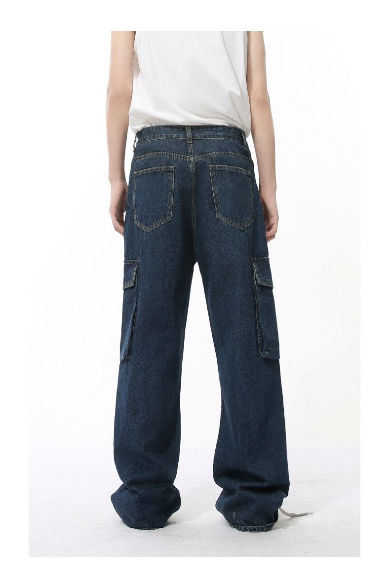 Japanese Brand Japanese retro pocket high-street straight-leg cargo jeans Size US 32 / EU 48 - 5 Thumbnail