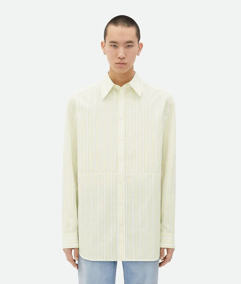 Bottega Veneta o1lf3ng10825 Cotton Linen Relaxed Striped Shirt Multicolor Size US S / EU 44-46 / 1 - 1 Thumbnail