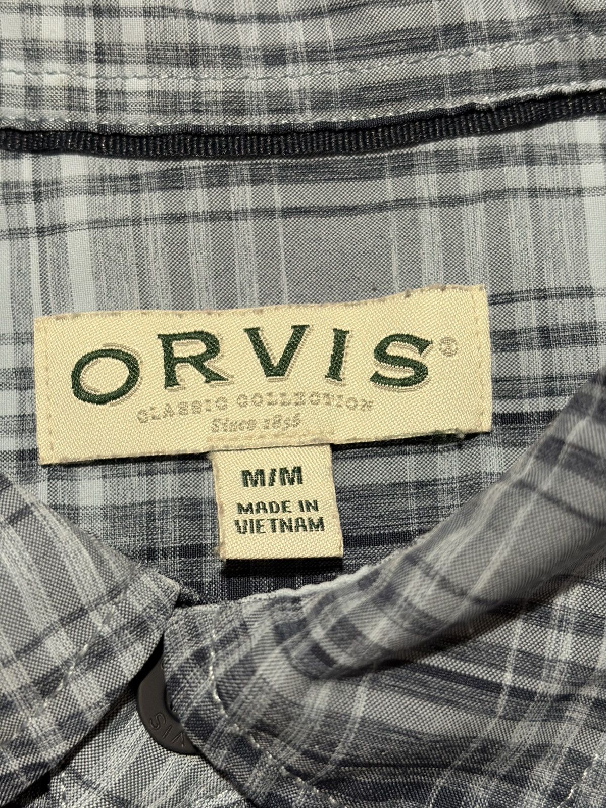 Orvis Orvis Shirt Plaid Short Sleeve Button Front Polyester Casual Size US M / EU 48-50 / 2 - 4 Thumbnail